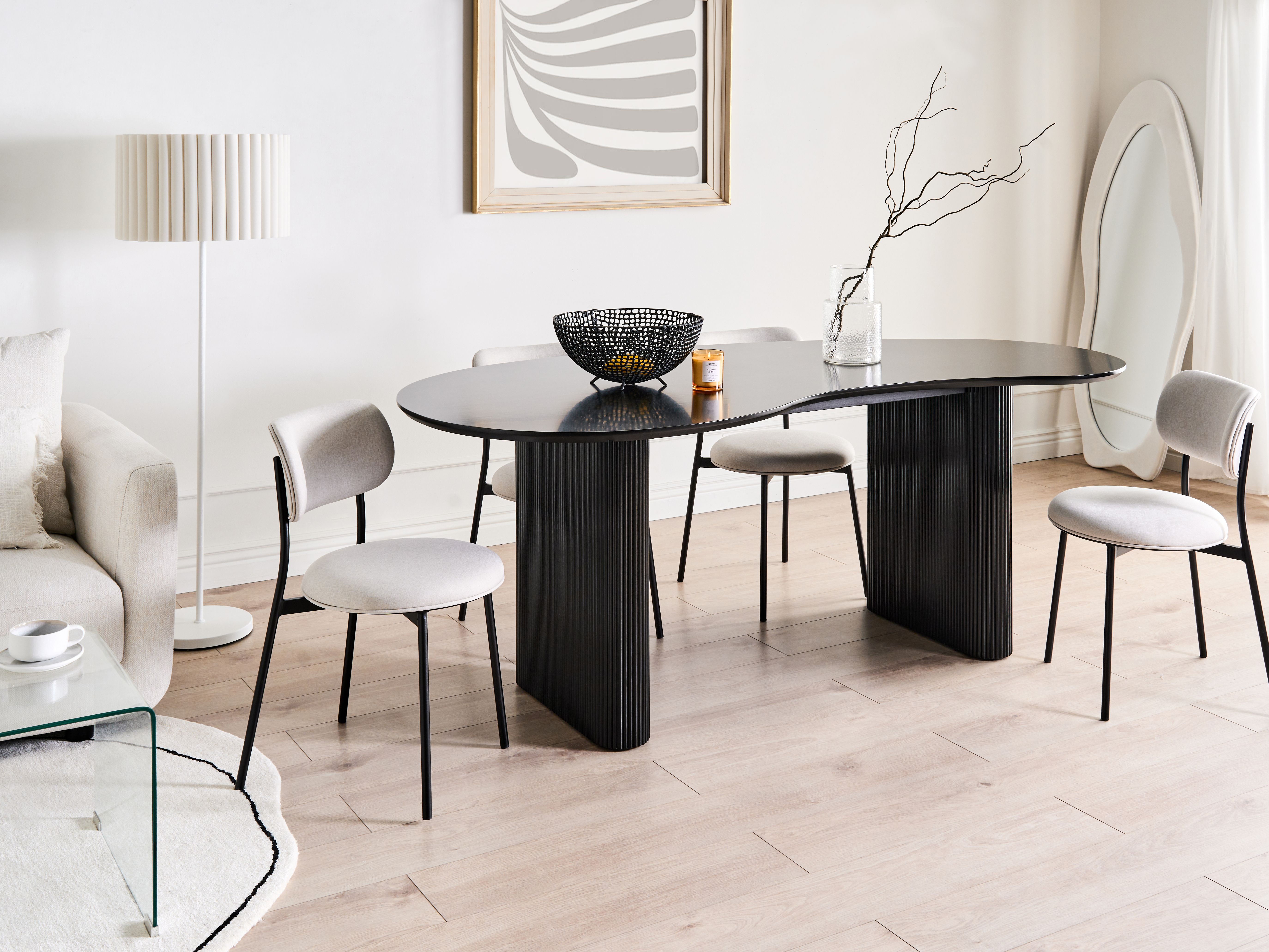 Dining Table PEERY Black 198 cm 93 cm