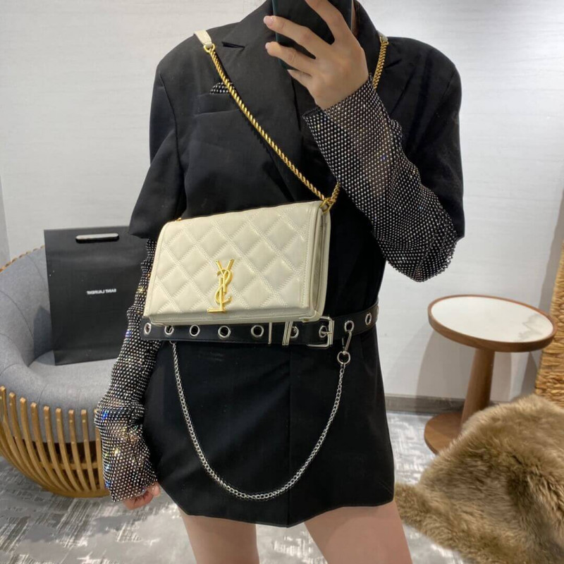 Replica Saint Laurent Becky Chain Wallet In Quilted Lambskin 5850311:1High-quality replica