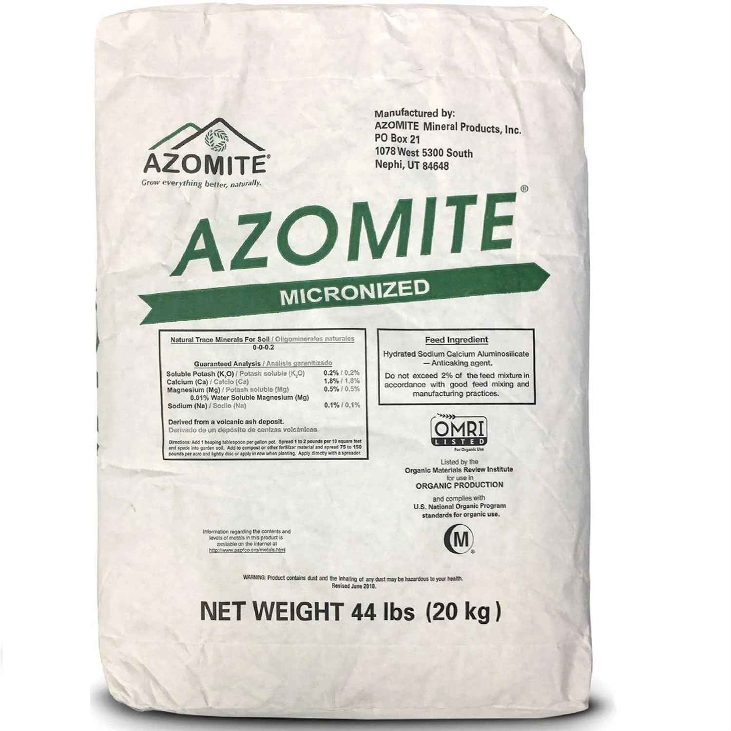 Azomite Micronized Natural Mineral Product 44 lb Bag - Image 4 Azomite Micronized Natural Mineral Product 44 lb Bag - Image 4