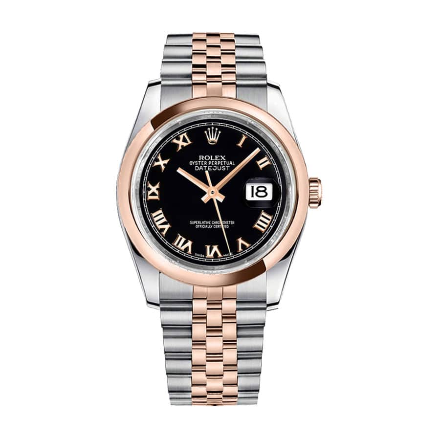 Rolex Datejust 116201 Roman Numeral Black Dial Replica - Top club