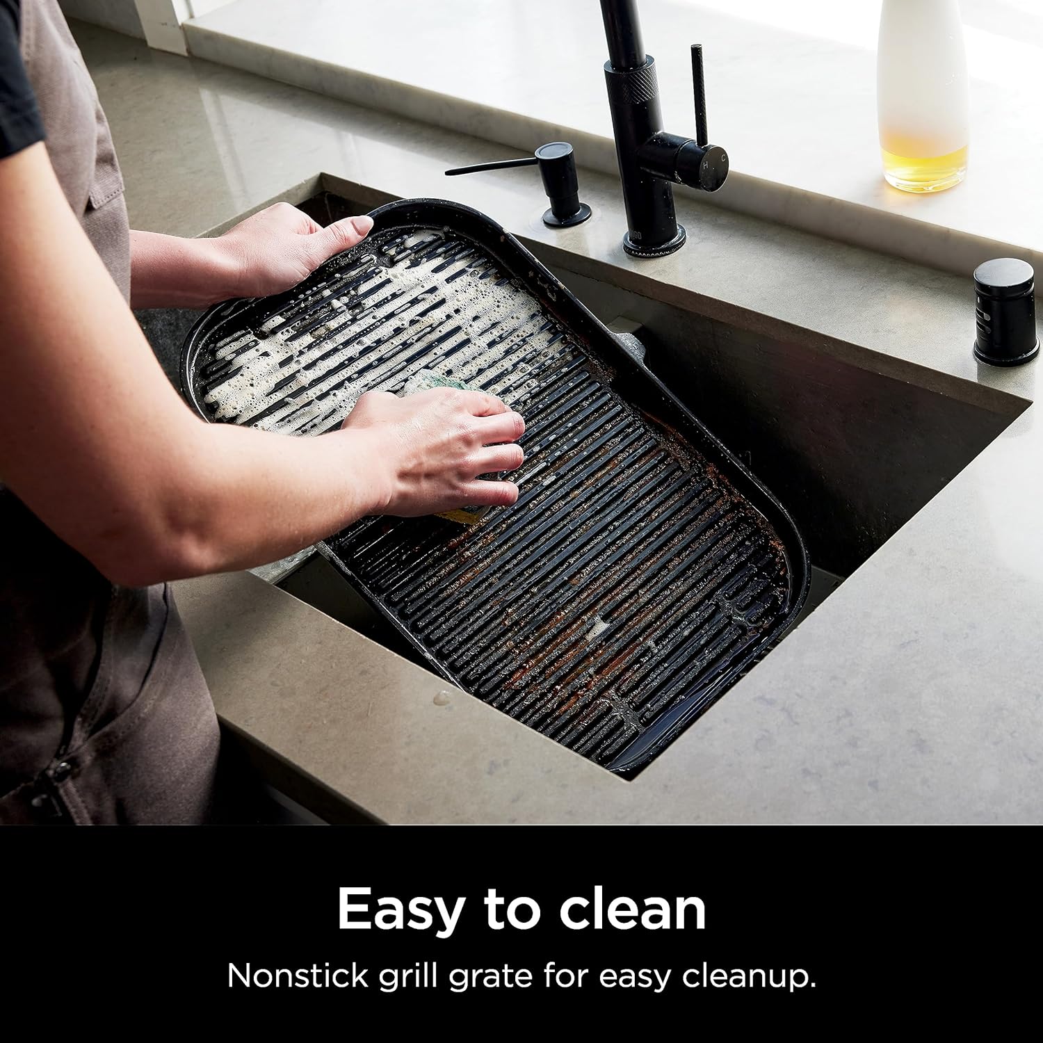 Ninja 7-in-1 Portable Electric Outdoor Grill And Smoker With Thermometer, Grey - OG751BRN - Image 15 Ninja 7-in-1 Portable Electric Outdoor Grill And Smoker With Thermometer, Grey - OG751BRN - Image 15