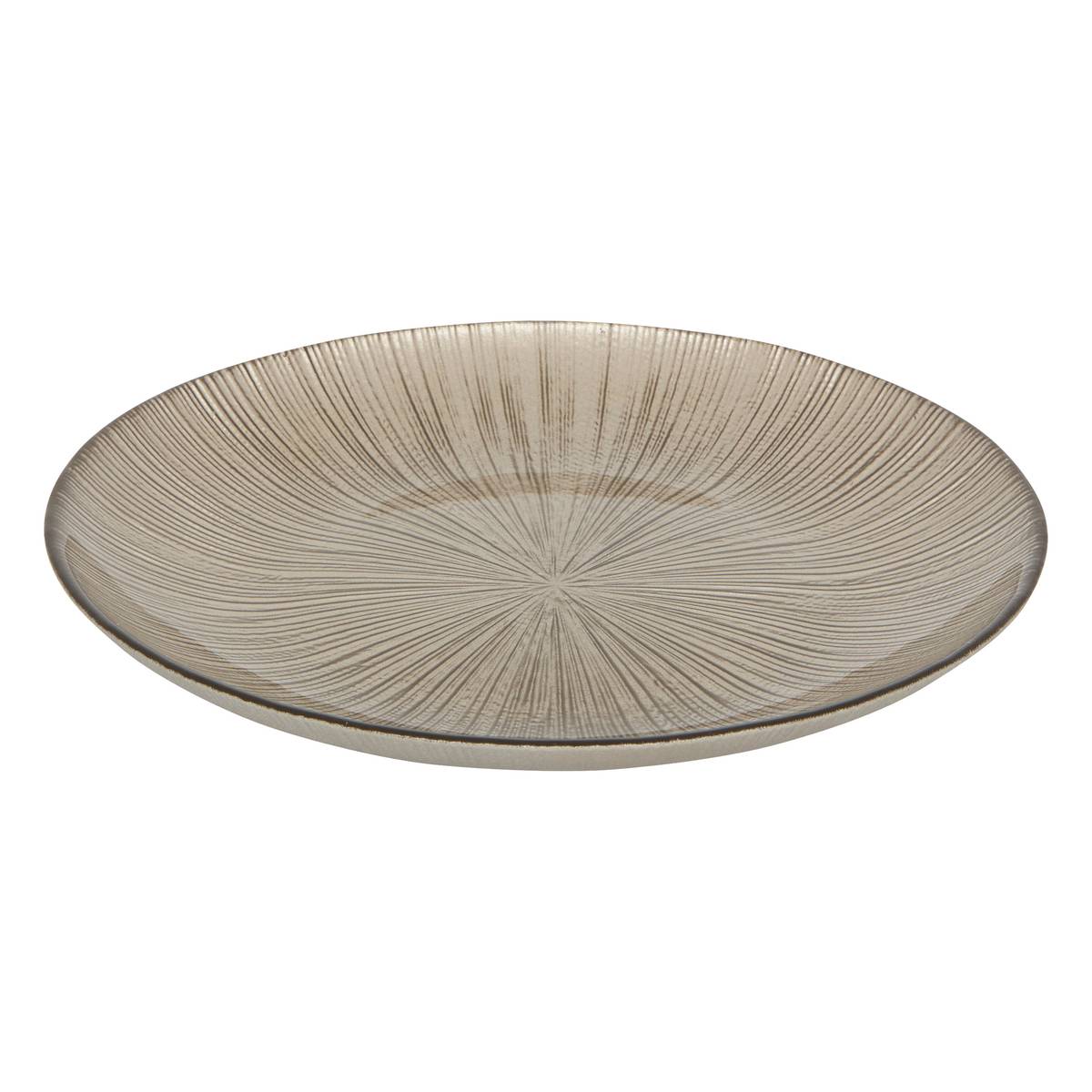 Dessert plate "Gloria" Glass, D.22 cm, Champagne