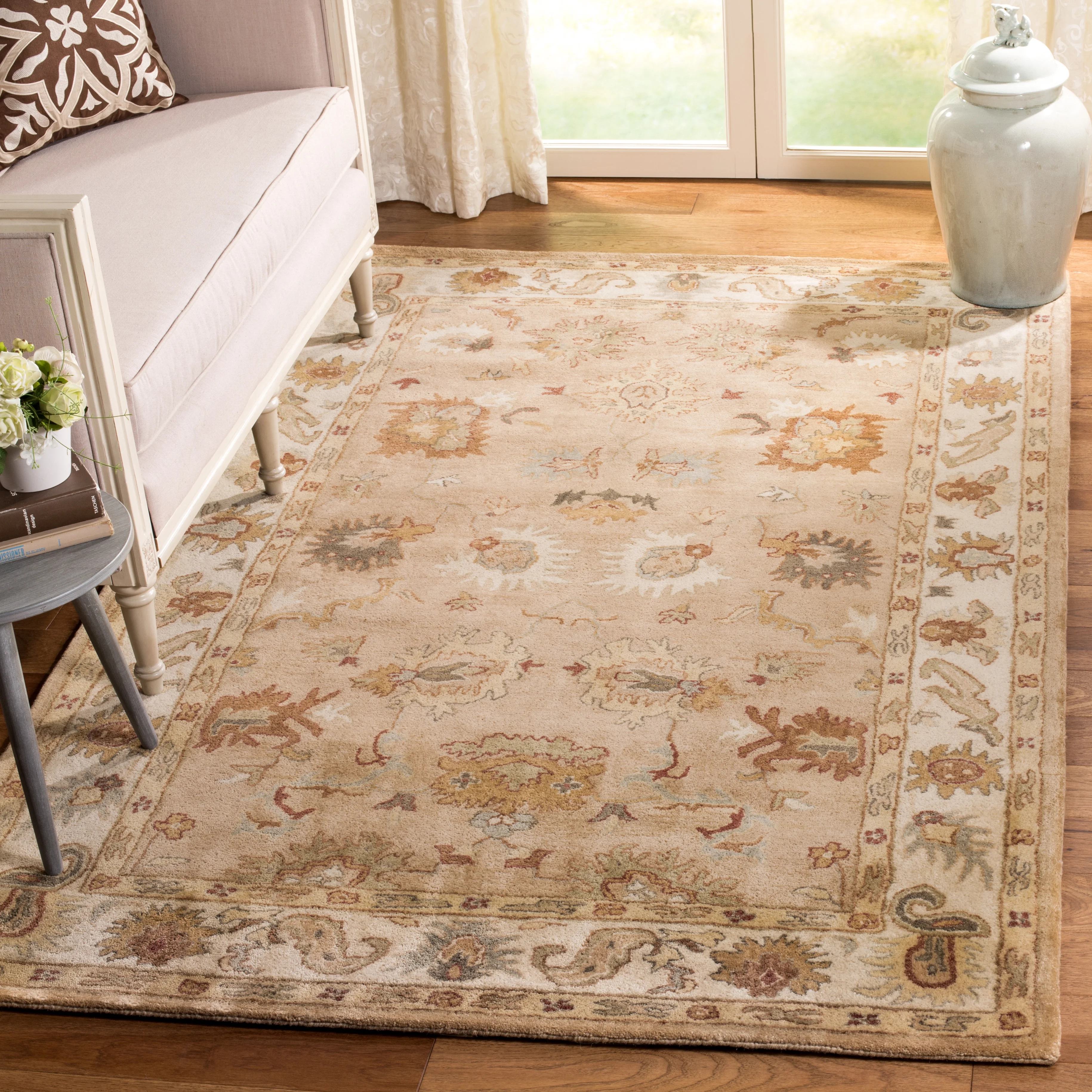 SAFAVIEH Bergama Bradford Oriental Wool Area Rug, Taupe/Ivory, 8' x 10'