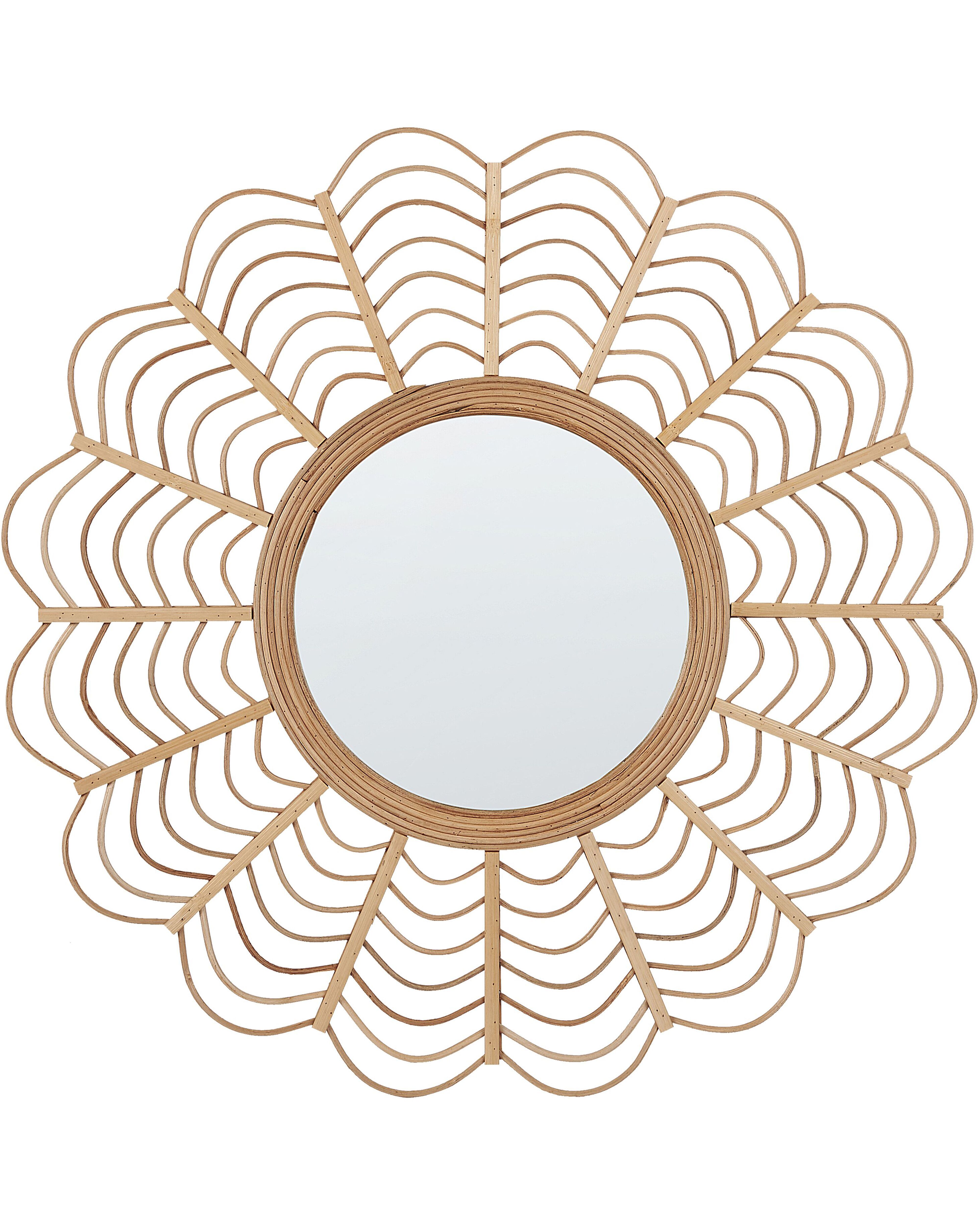 Wall Mirror TUMBIT 60 cm 60 cm Bamboo Natural