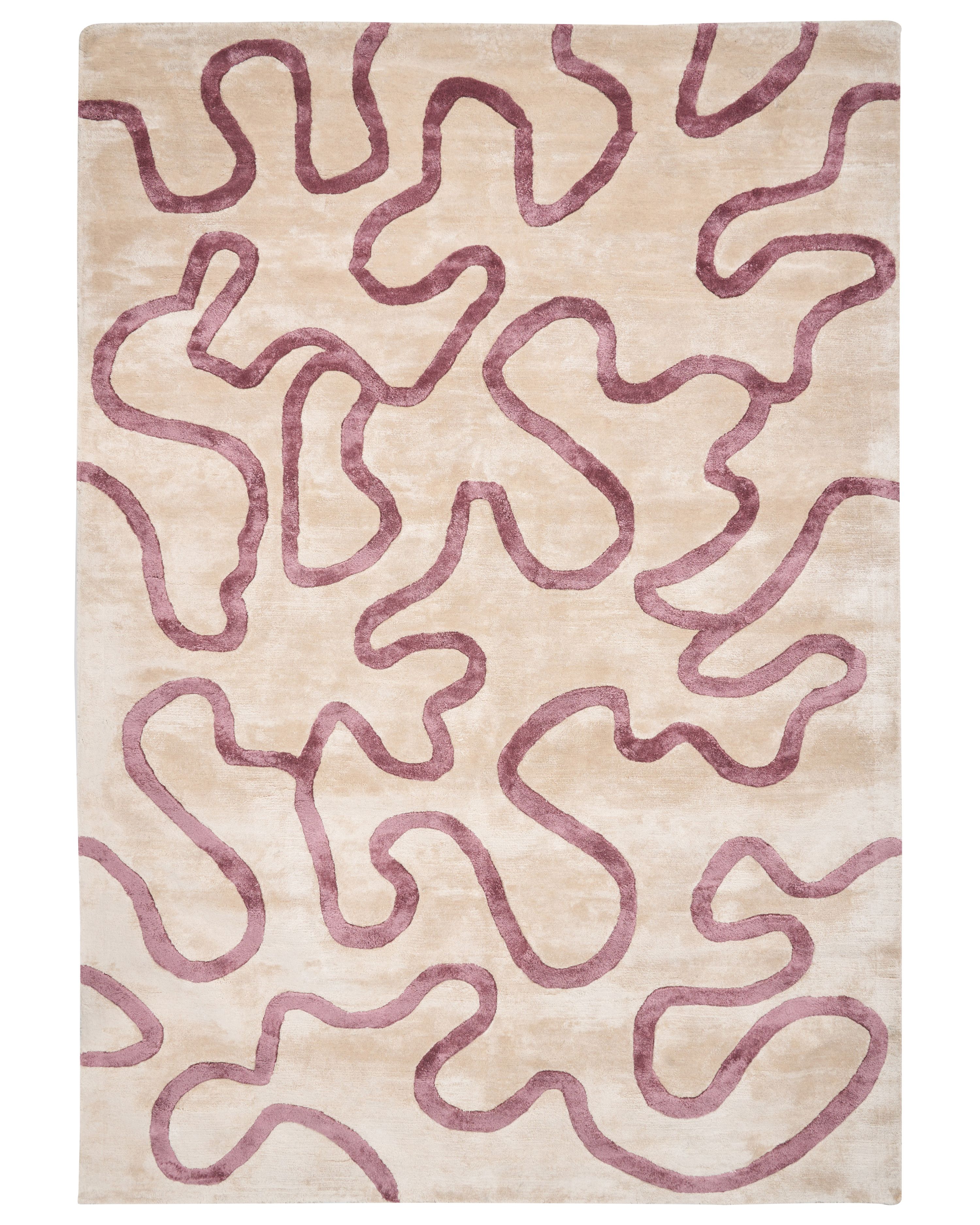 Rug KAPPAR Beige 160 x 230 cm Viscose