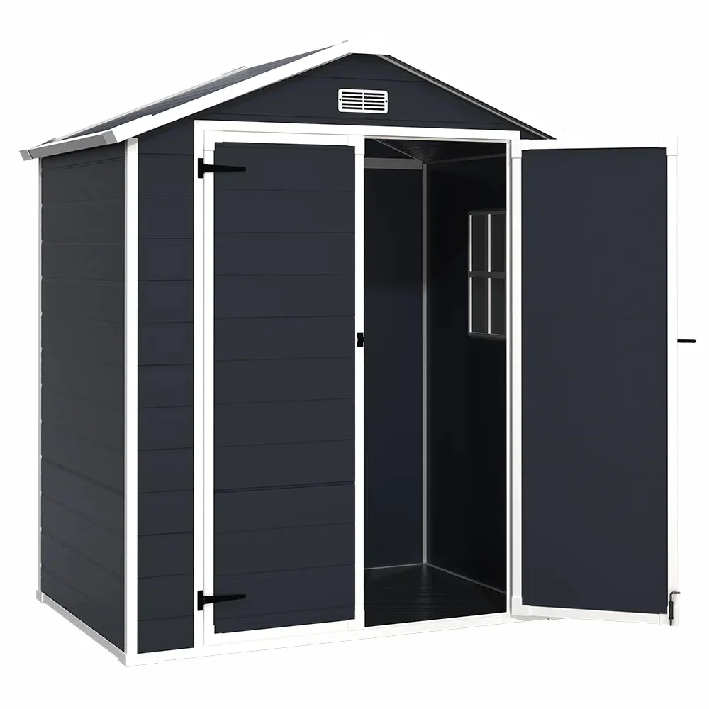 Seizeen Resin Outdoor Storage Shed With Floor, Light Gray, 82 in H - Image 51 Seizeen Resin Outdoor Storage Shed With Floor, Light Gray, 82 in H - Image 51