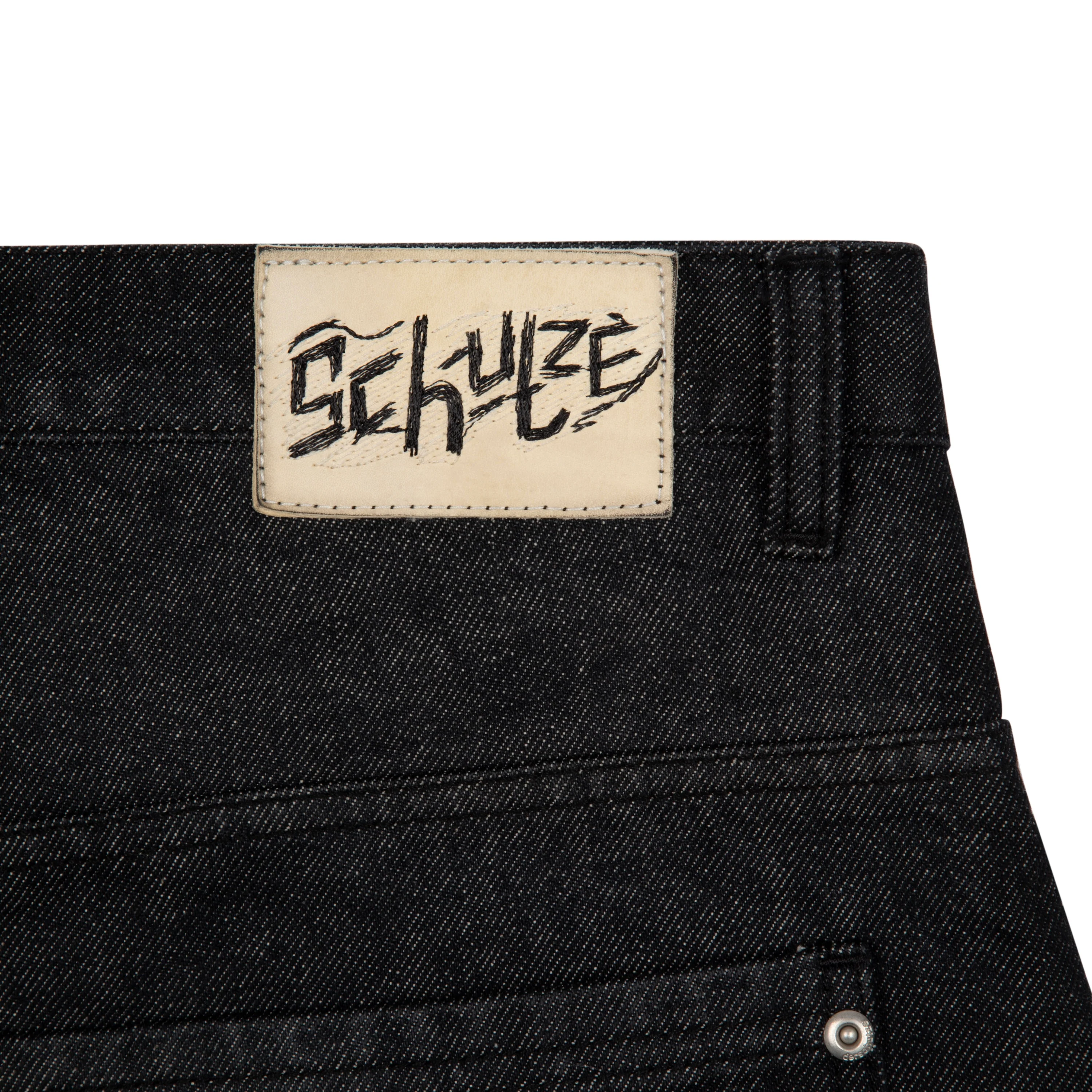 "wall street" black raw Denim