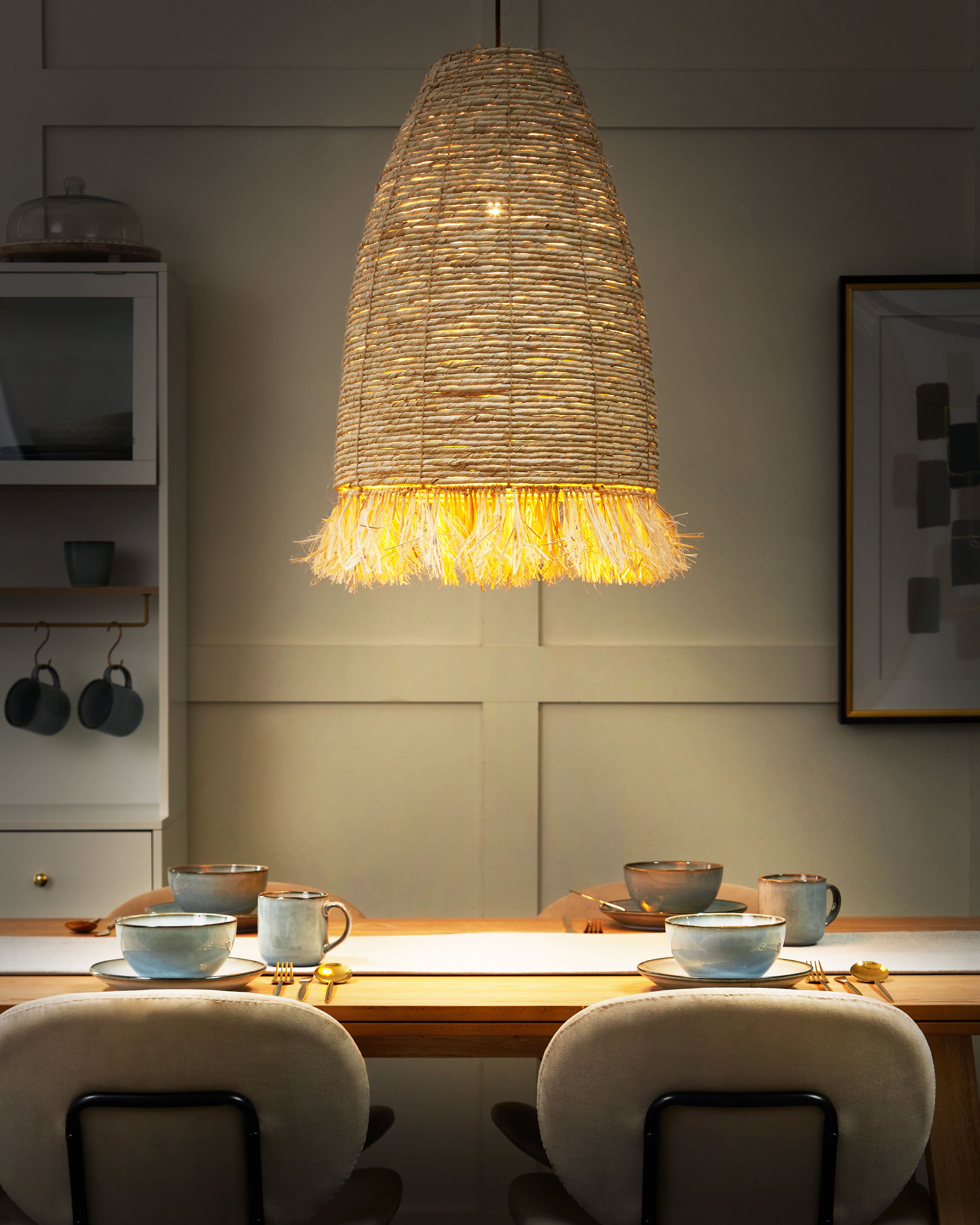 Pendant Lamp TUTONG Wicker Natural