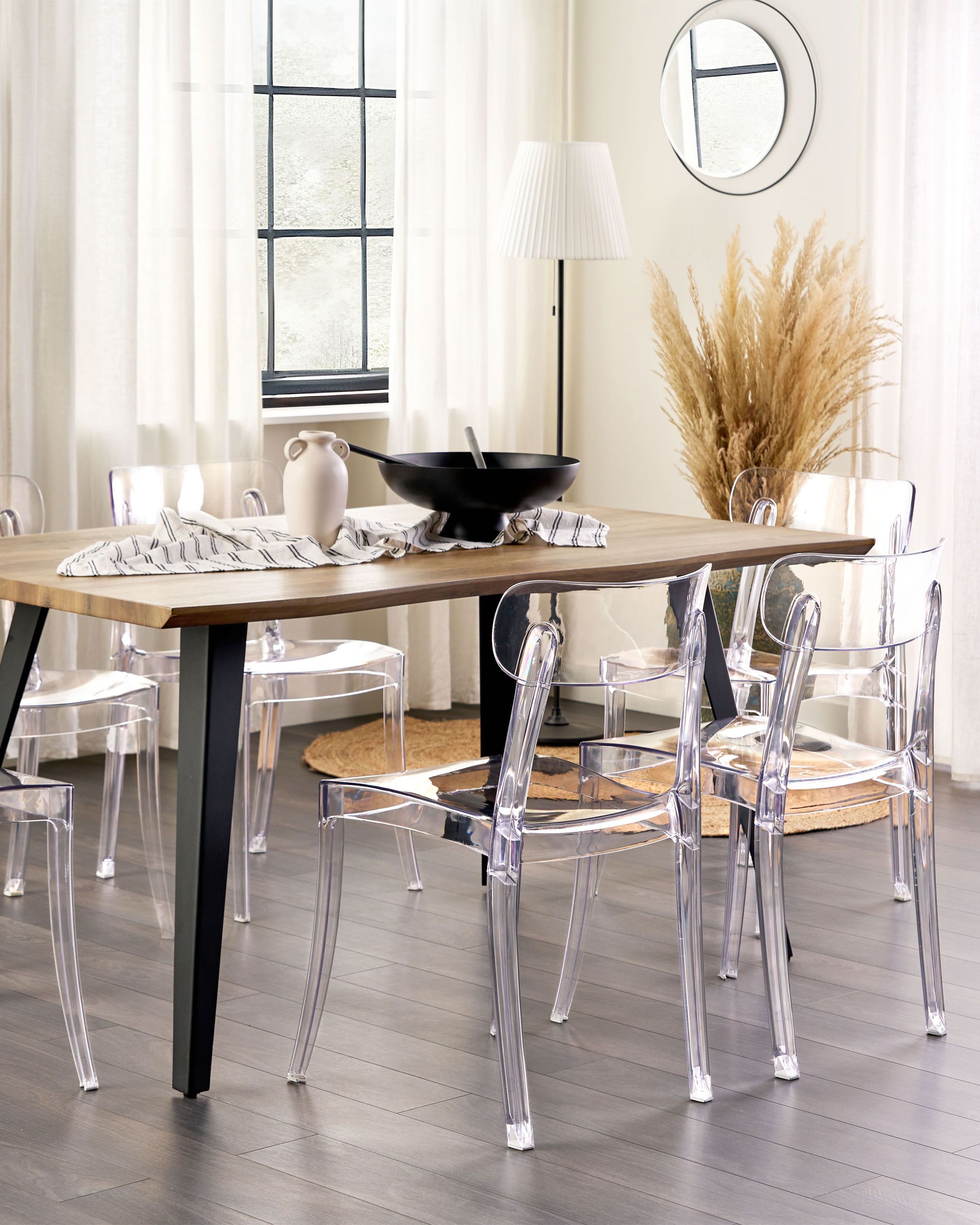 Set of 2 Dining Chairs COVINGTON Transparent