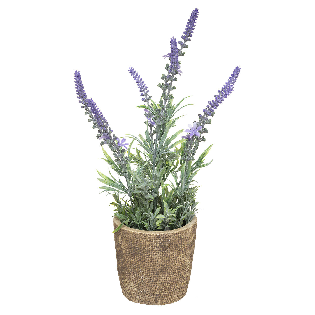 Artificial lavender Cement pot, H.36 cm