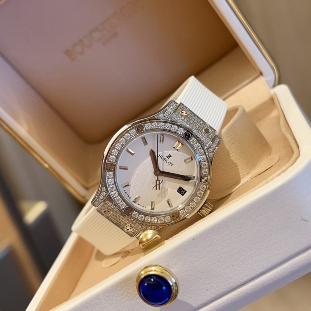 Hublot Classic 33mm High-End Women's Watch(1:1 replica) - Elite Watch Atelier