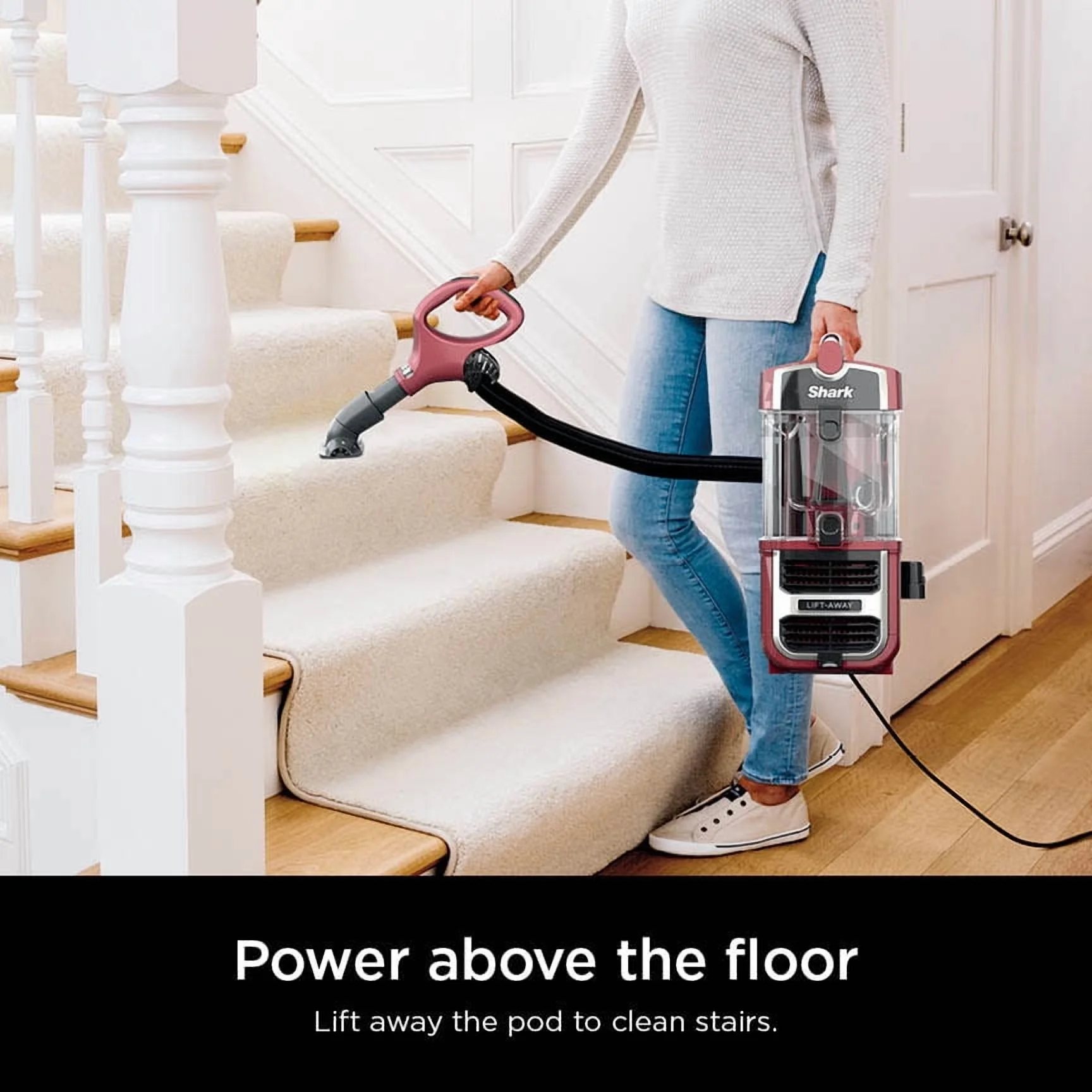 Shark Navigator Lift-Away Upright Vacuum, Pet Friendly, Powerful Suction, Self-cleaning Brushroll, HEPA Filter, Hard Floor and Carpet, Upholstery and Crevice Tool, ZU660 Burgundy - Image 6