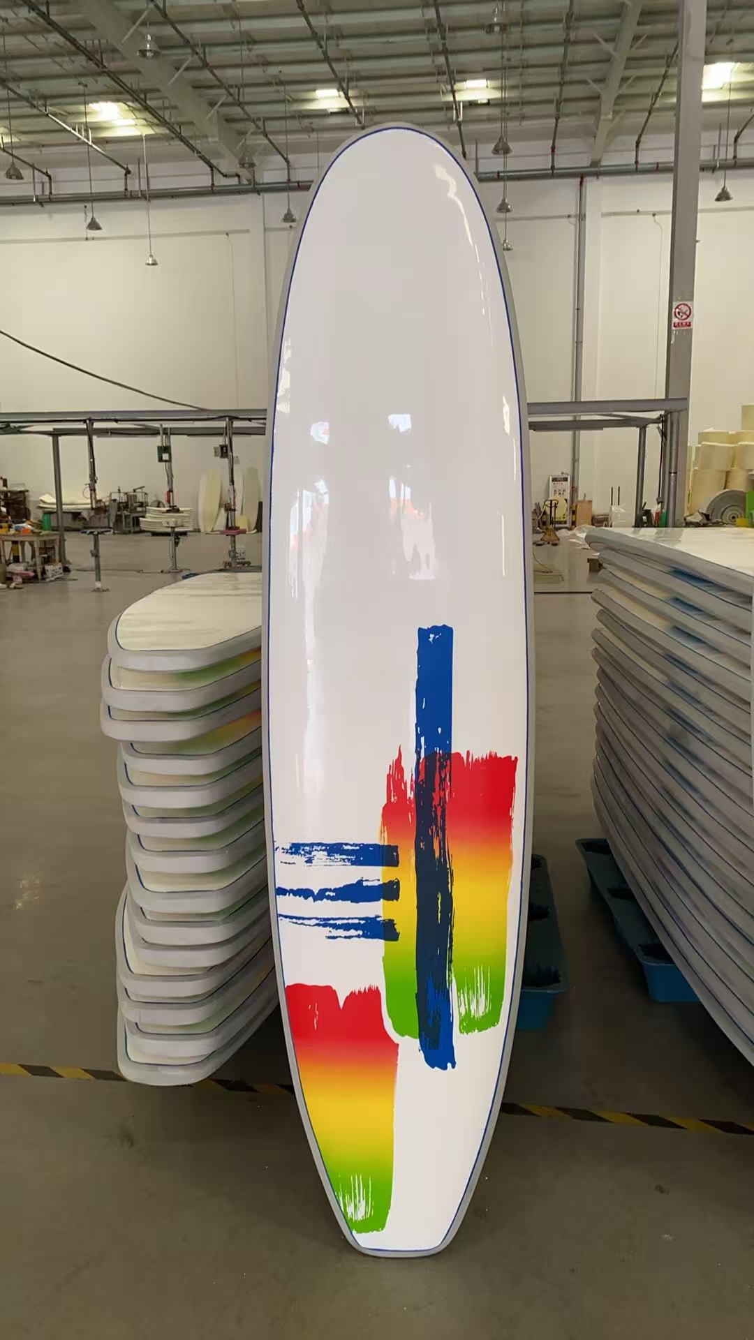 Soft Top Surfboard-7/8/9 Feet Wax-Free EVA EPS Foam Unisex Includes Fins for Ocean Water Sports