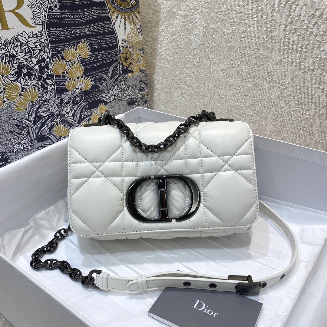 Christian Dior Mini Dior Caro Bag Latte Matte Padded Macrocannage, Latte White, For Women Women’s Handbags, Crossbody Bags, 20cm CD1:1High-quality replica
