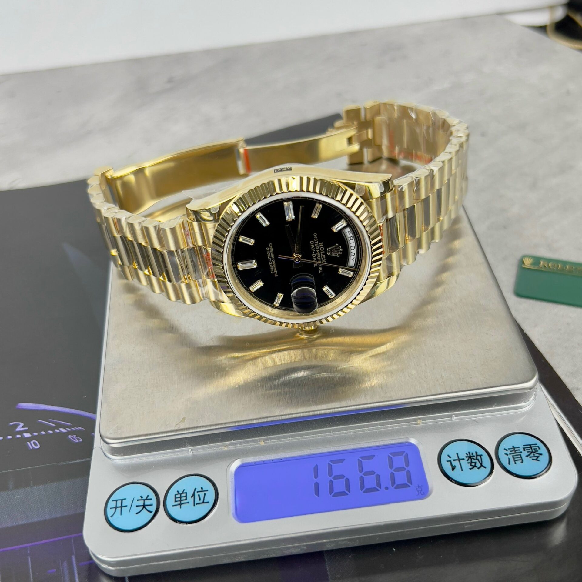 Rolex Day-Date 228238 Replica 11 Watch Black Dial GM Factory 40mm - Elite Watch Atelier