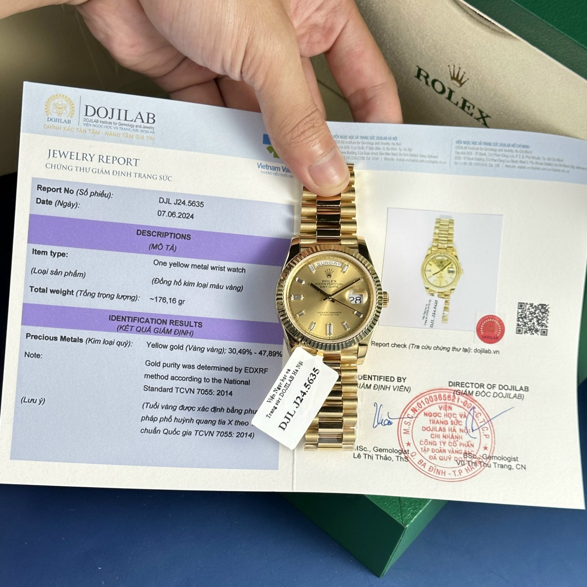 Rolex Replica 1:1 Watch Day-Date 228238 Gold Wrapped 18K Yellow Gold 178 grams GM Factory 40mm - Elite Watch Atelier