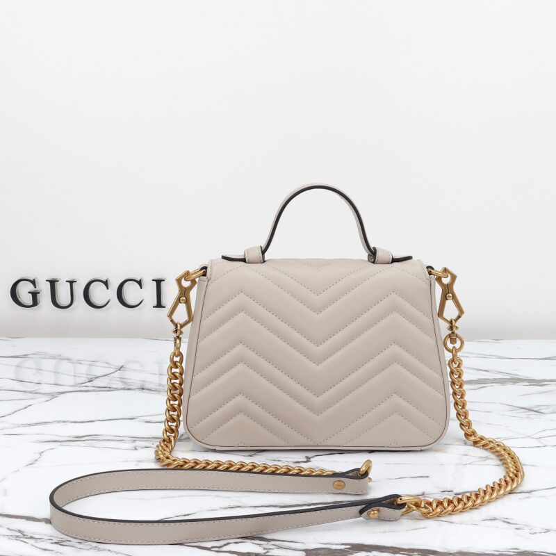 Replica Gucci GG Marmont Top Handle Beige1:1High-quality replica