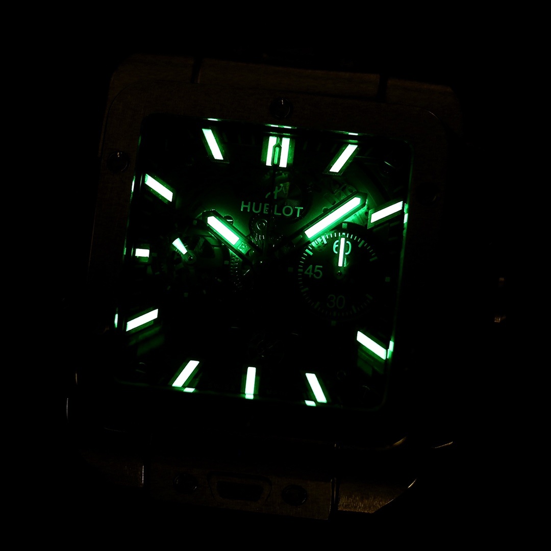 Hublot Big Bang, Square Bang Unico 42mm Textured Rubber Strap(1:1 replica) - Top club