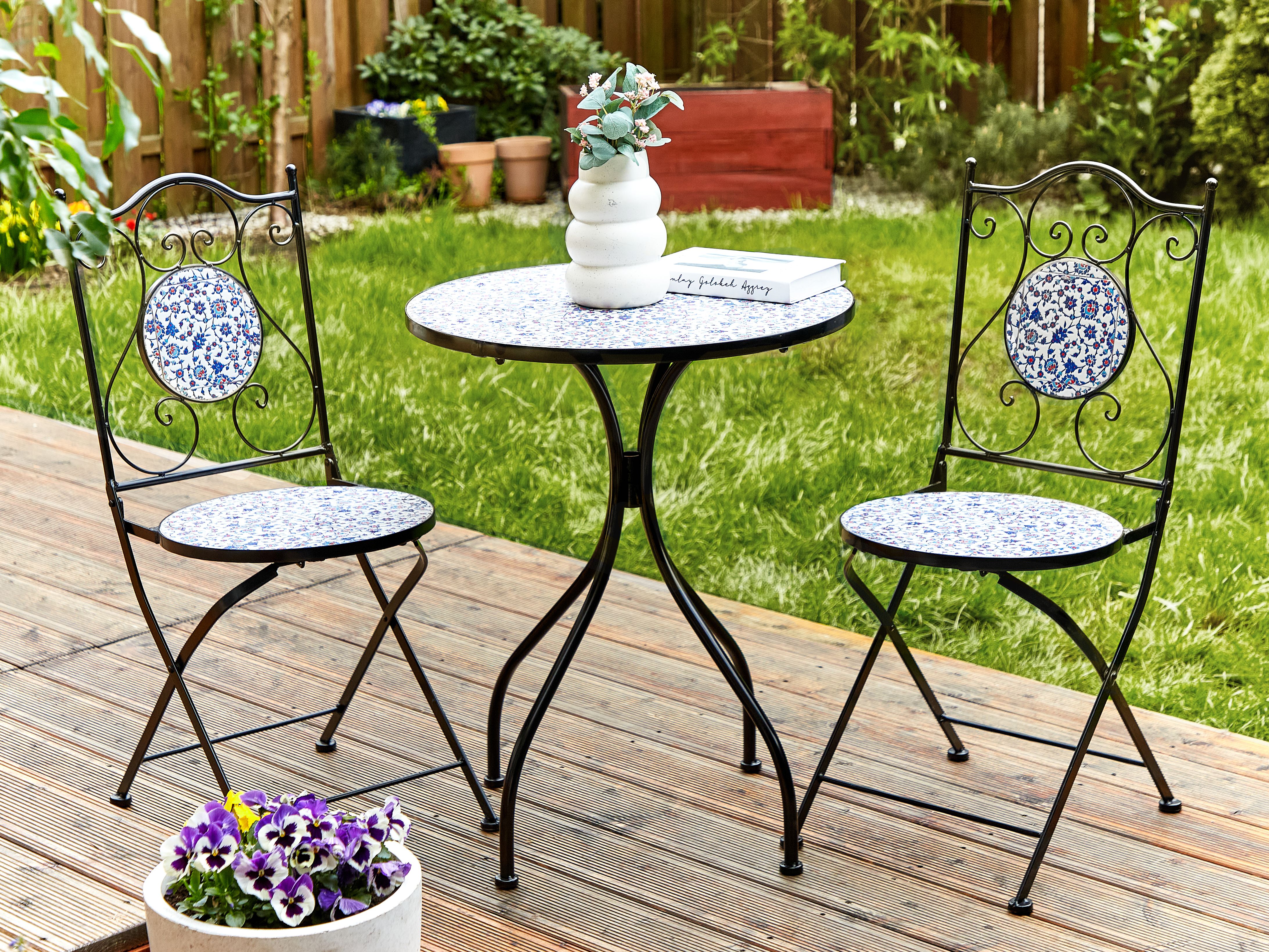 Bistro Table CAMPRENA 60 cm 60 cm Metal Black