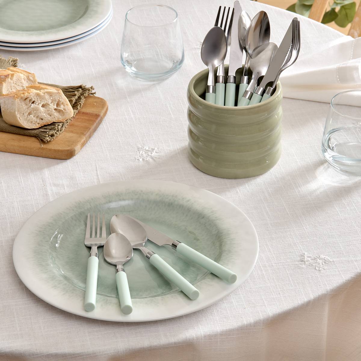 Cutlery Set "Elsa" Dolomite, Green