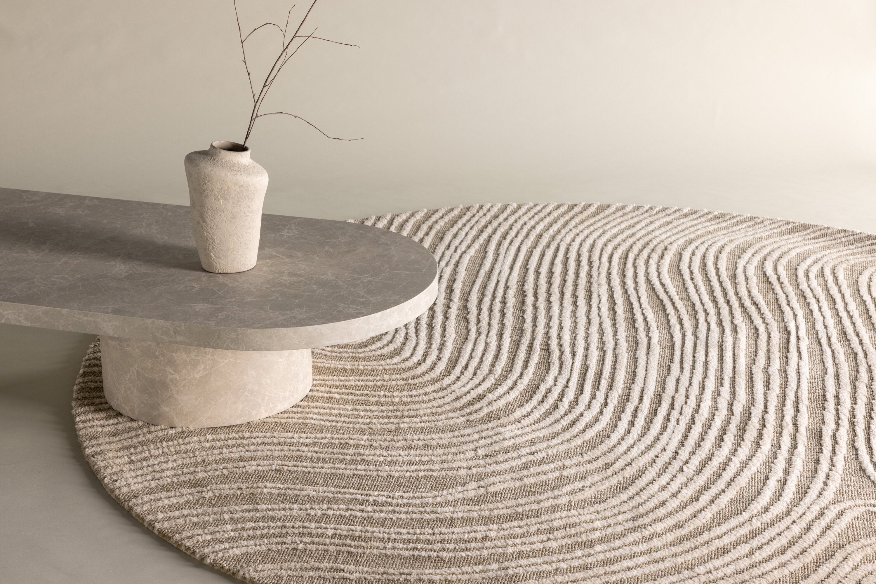 Rebellenclub Chaska Vloerkleed Rond dia 200cm - Beige