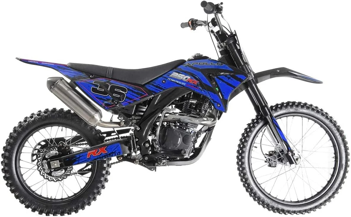 NEW Apollo AGB 36 Adults Youth 250cc DB36 Dirt Bike Pit Bike Gas Dirt Bike Manual Clutch 5 Speed Gas Motorcycle - Sporty Black color - Image 4