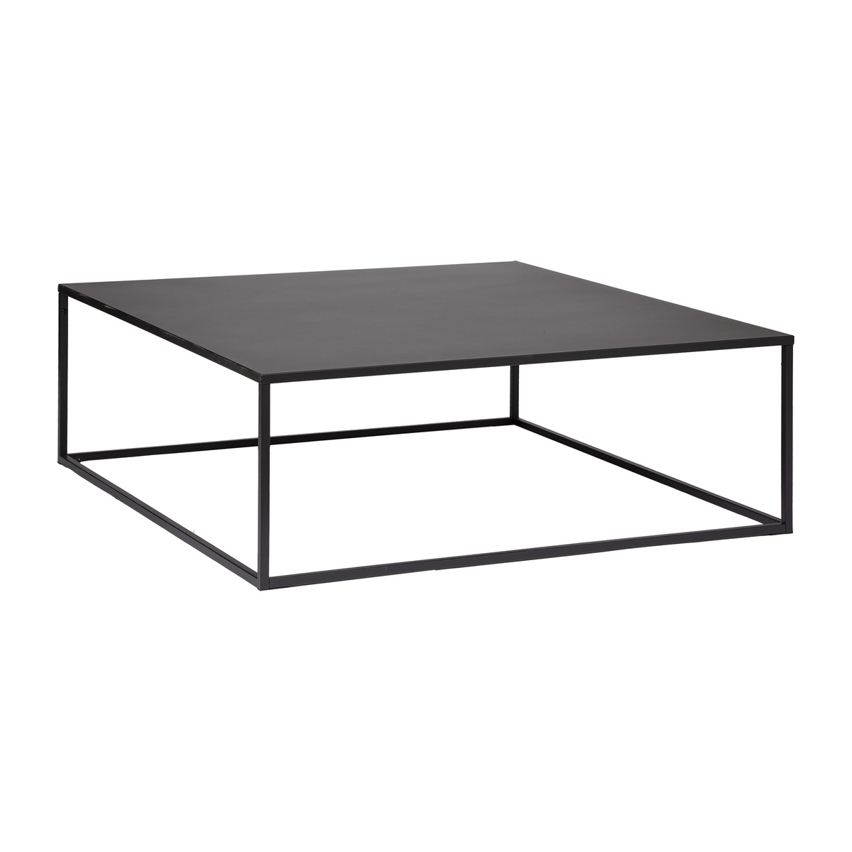 Coffee table "Gota" Black metal, 100x100 cm