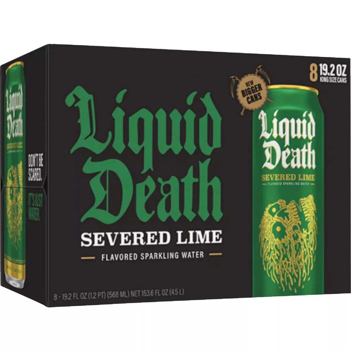 Liquid Death 19.2 Oz. Severed Lime 100% Sparkling Mountain Water