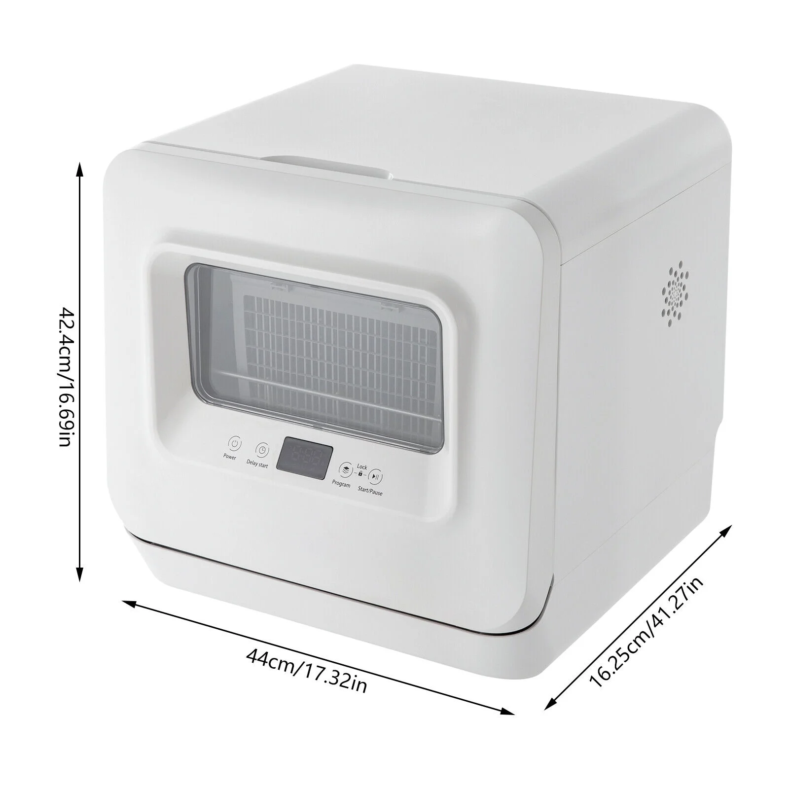 785W 3-in-1 Function Portable Compact Countertop Mini Dishwasher with Water Tank Leak-Proof Air Dry for Cleaning Saucers, Cups, Serving Platters, Glasses