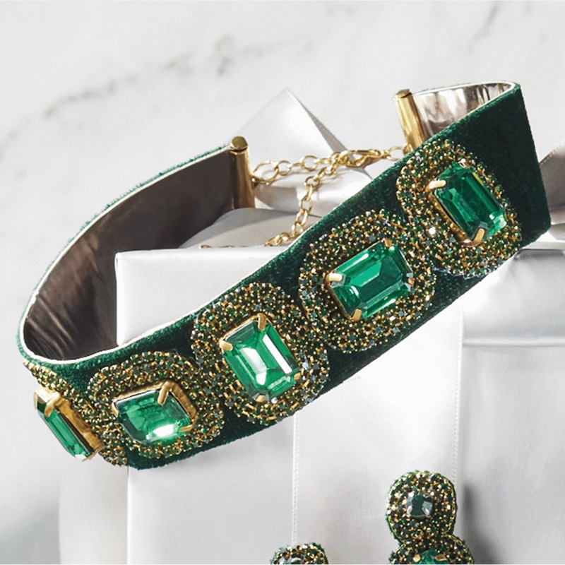 Green Crystal Jewelry Collection - MIDNIGHT VELVET CATALOG