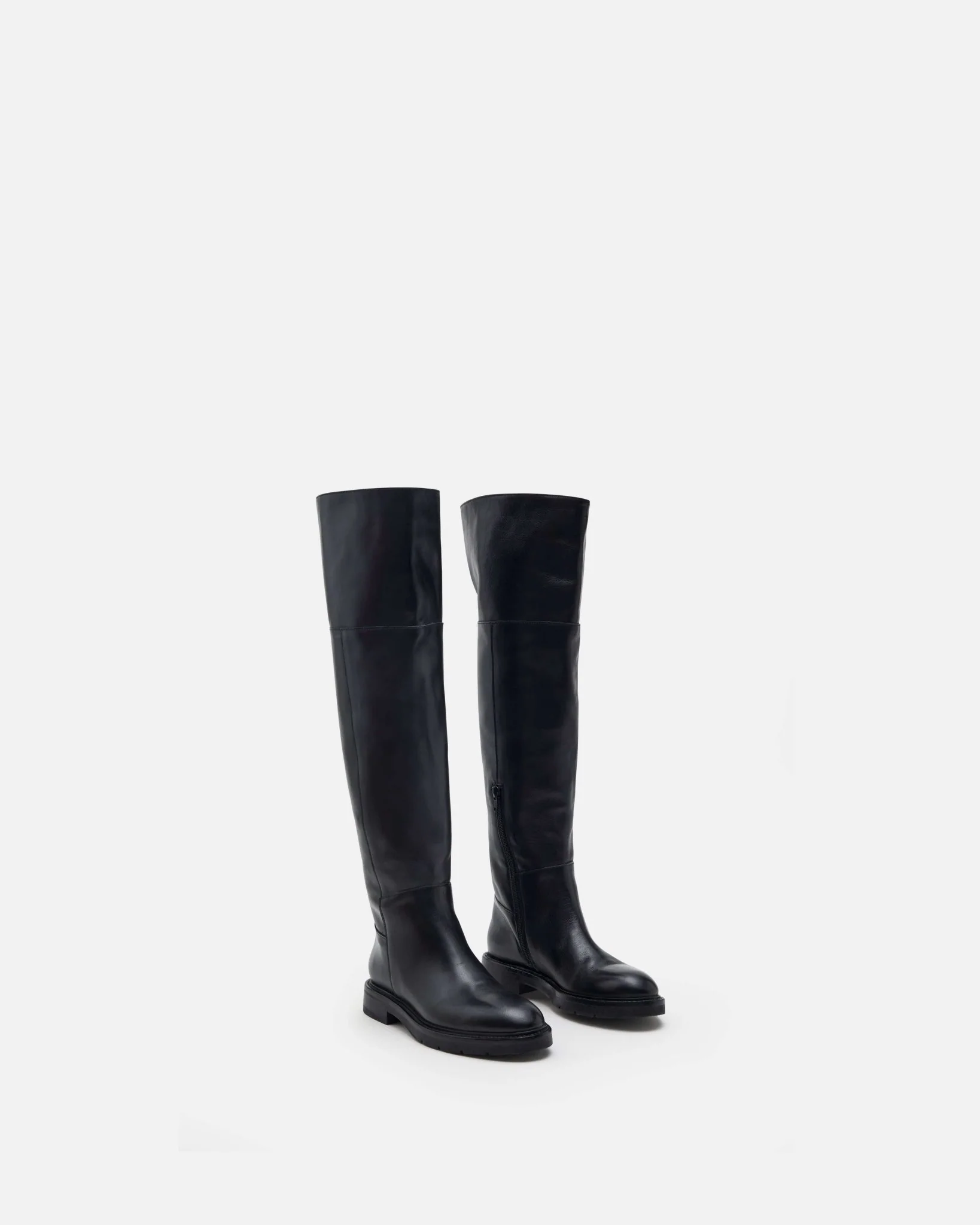 BOTTES MAGGIE - En cuir noir