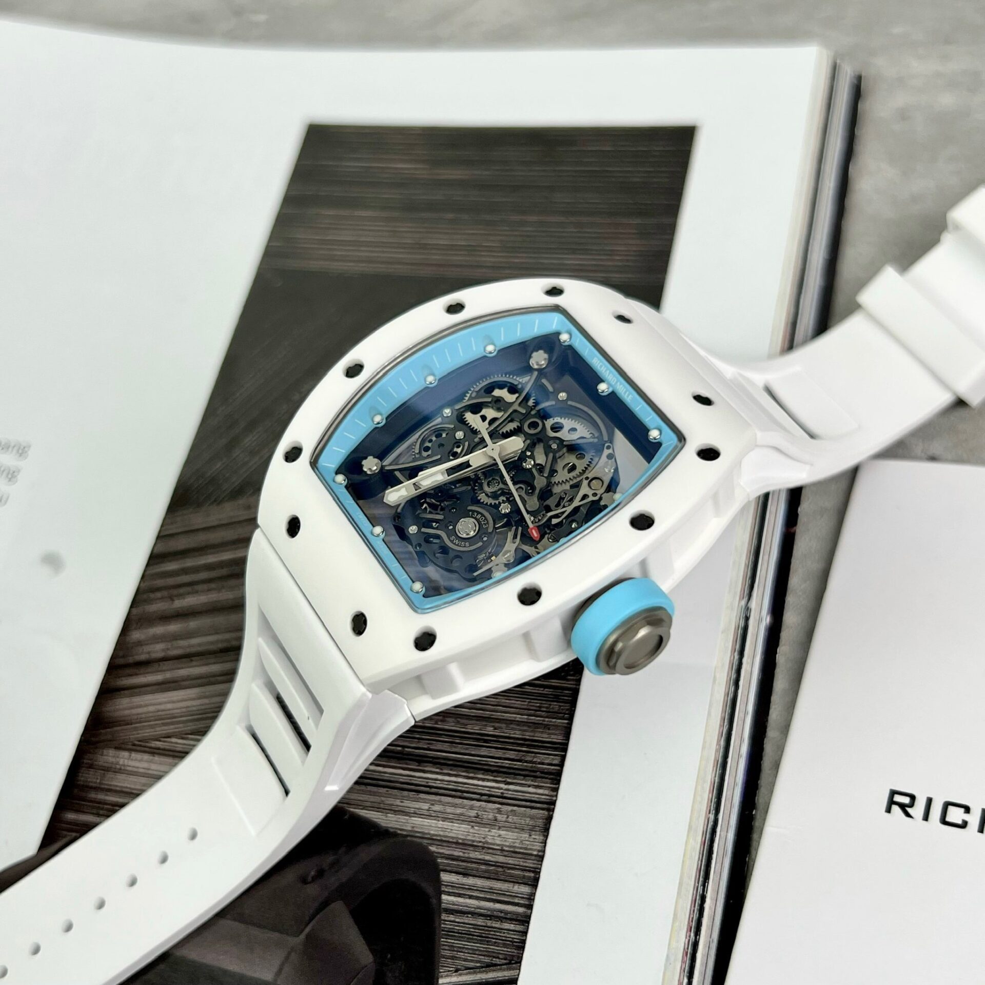 Richard Mille RM055 Bubba Watson White Replica Watch Factory BBR 45mm - Top club