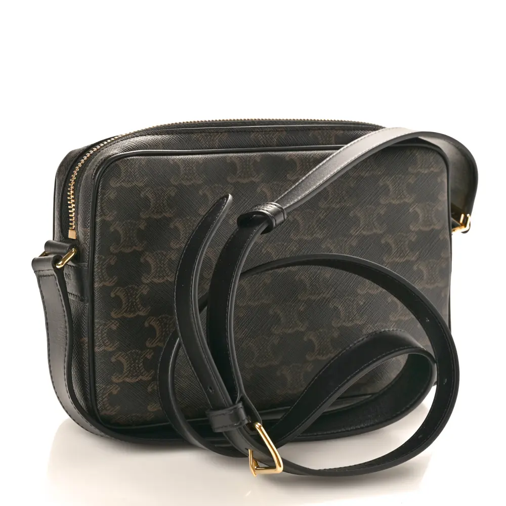 Superfake Black Celine Medium Messenger Handbag Replica1:1High-quality replica