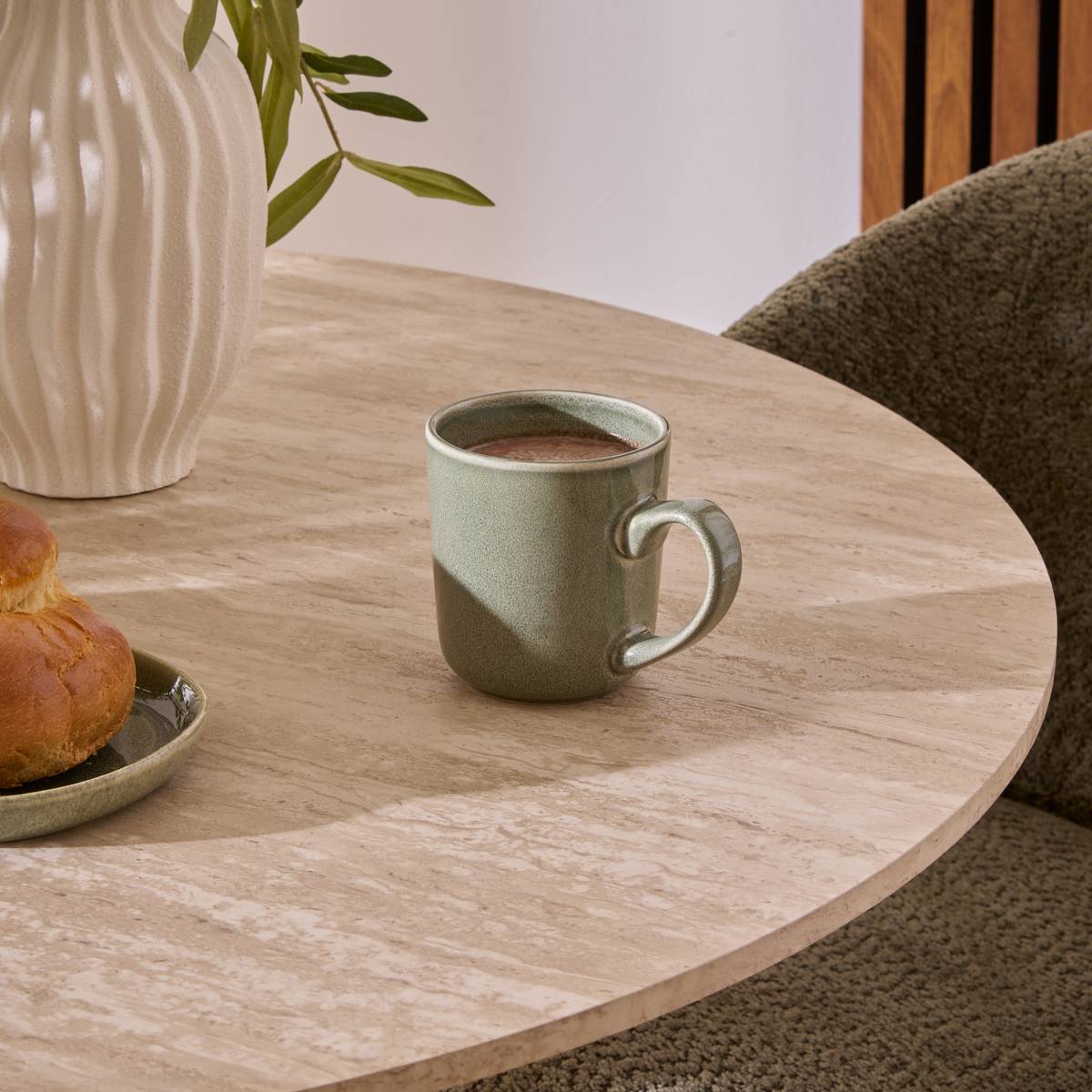 Mug"Unknown Land" earthenware, 420 ml, Green