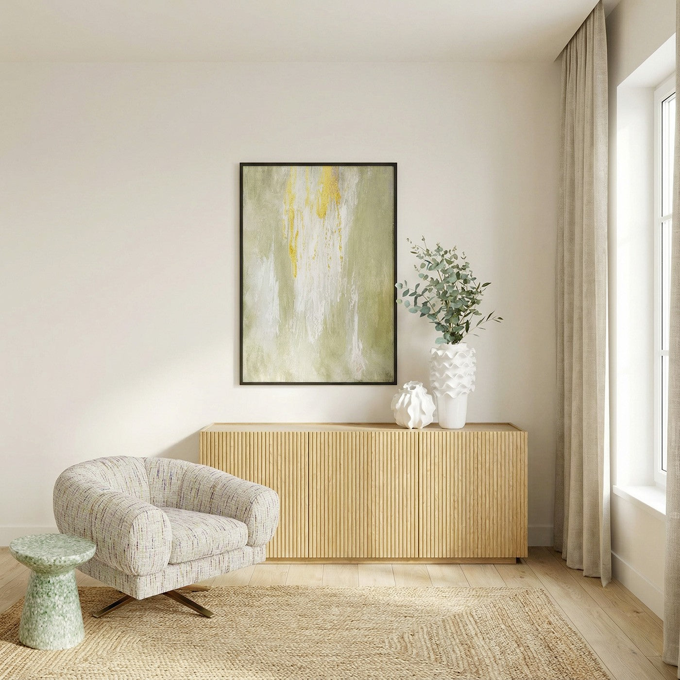 Kare Design Viento vaas - wit - 23cm