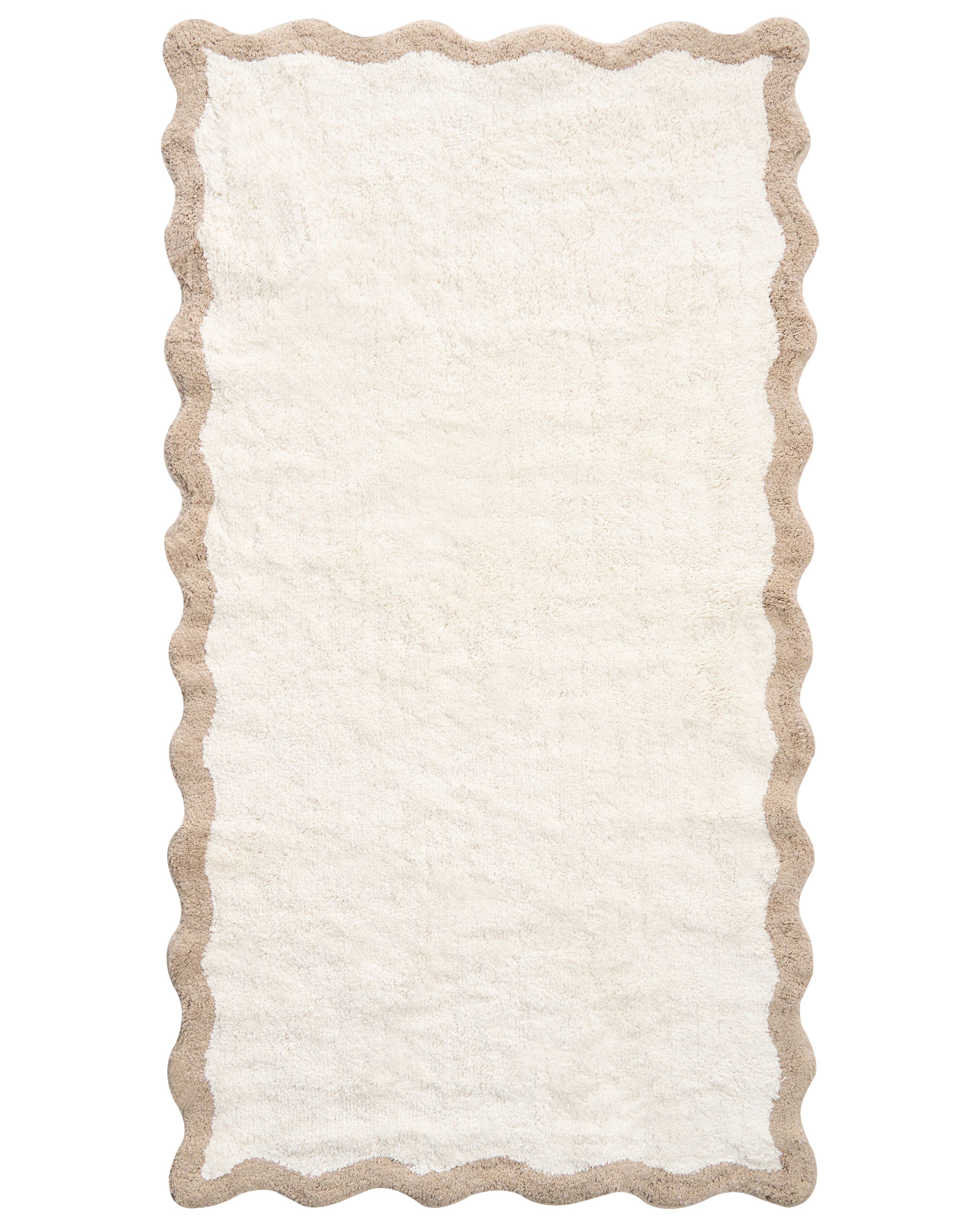 Bath Mat NANGAL Brown/ Beige 80 x 150 cm Cotton