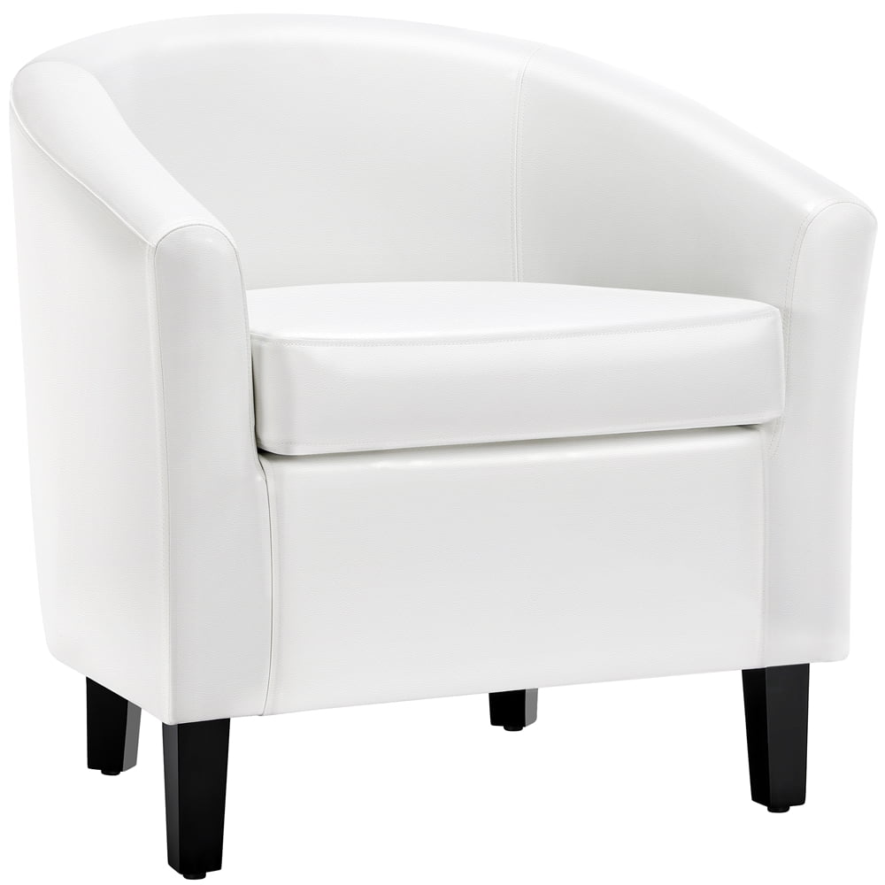 Renwick Faux Leather Barrel Accent Chair for Living Room, Set of 2, Black - Image 61