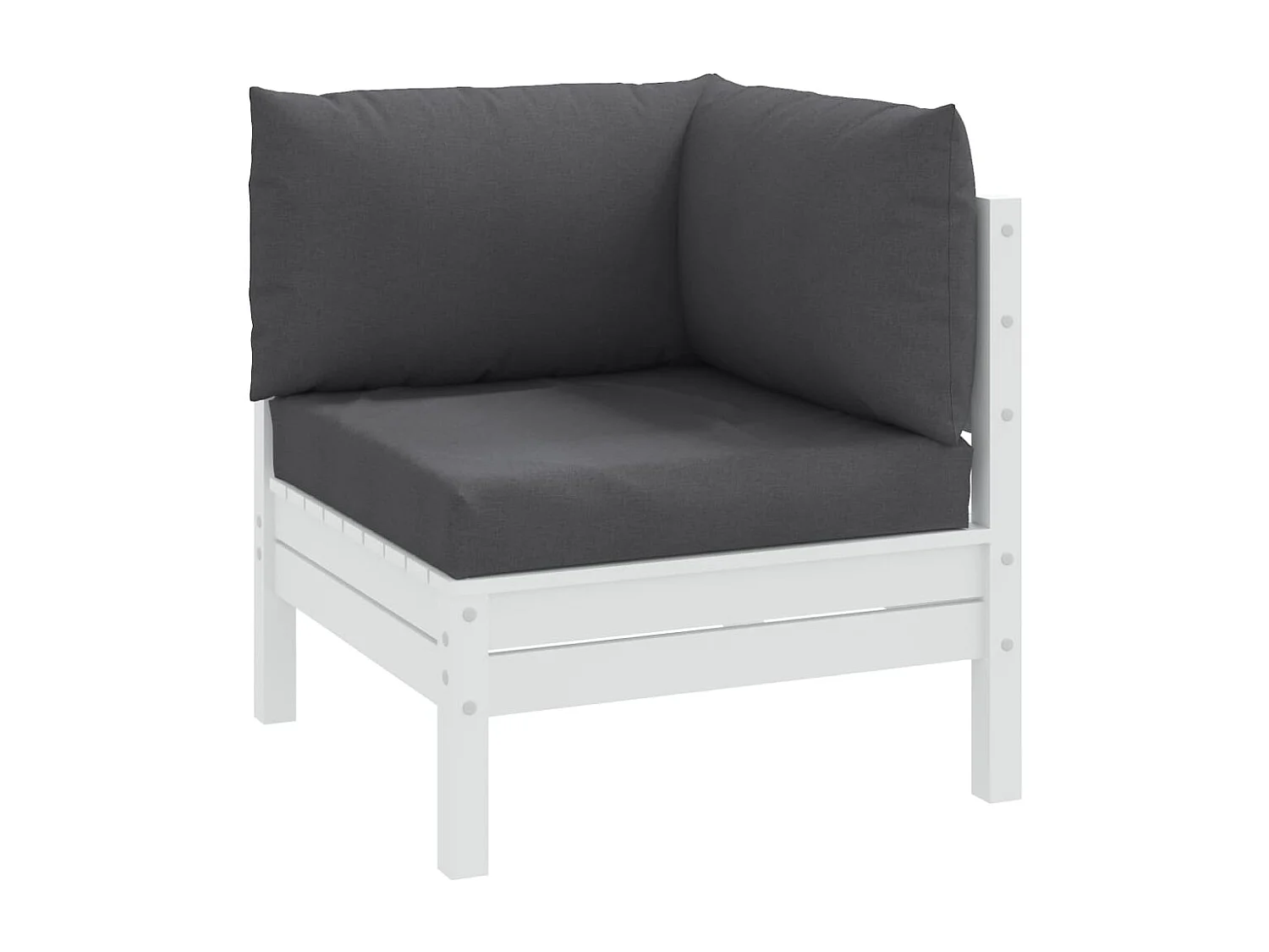 Coussins de palette lot de 3 anthracite mélangé tissu