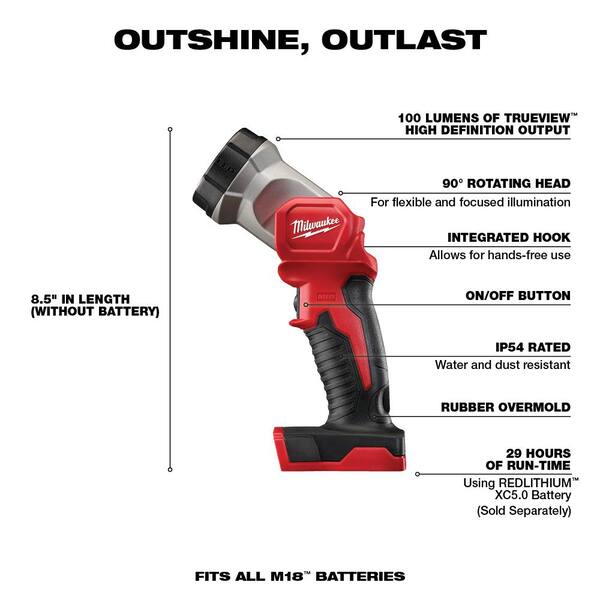M18 18V Lithium-Ion Cordless Combo Tool Kit (6-Tool) with M18 Multi-Tool and 5.0 Ah Battery - Image 8