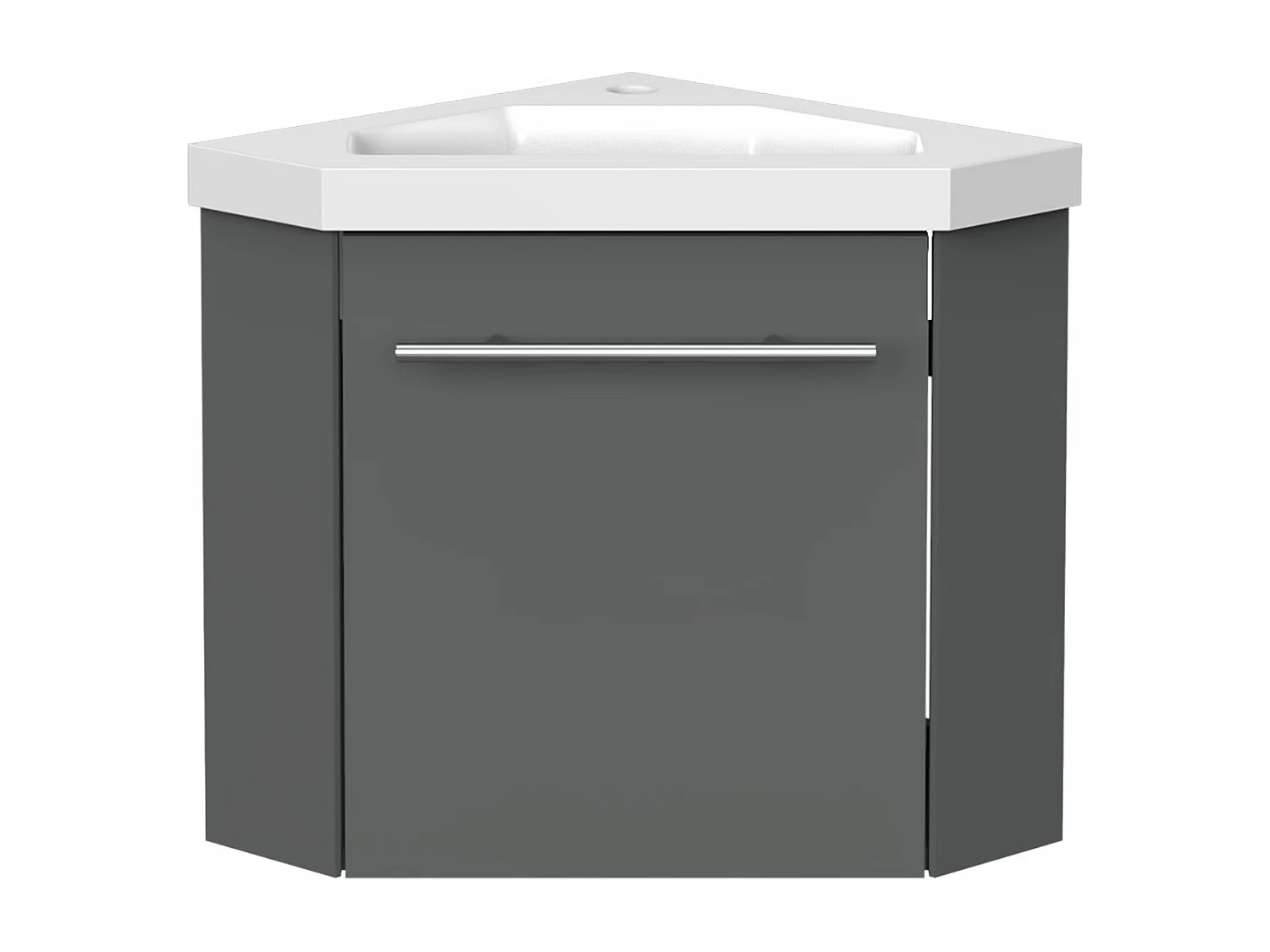 Meuble lave-mains l.39.5 x H.39.5 x P.42 Anthracite assemblé, Aica