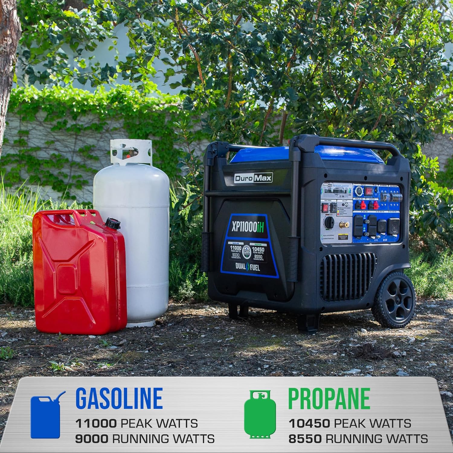 DuroMax Dual Fuel Portable Digital Inverter Generator, 11 000-Watt, 459cc - XP11000iH - Image 3 DuroMax Dual Fuel Portable Digital Inverter Generator, 11 000-Watt, 459cc - XP11000iH - Image 3