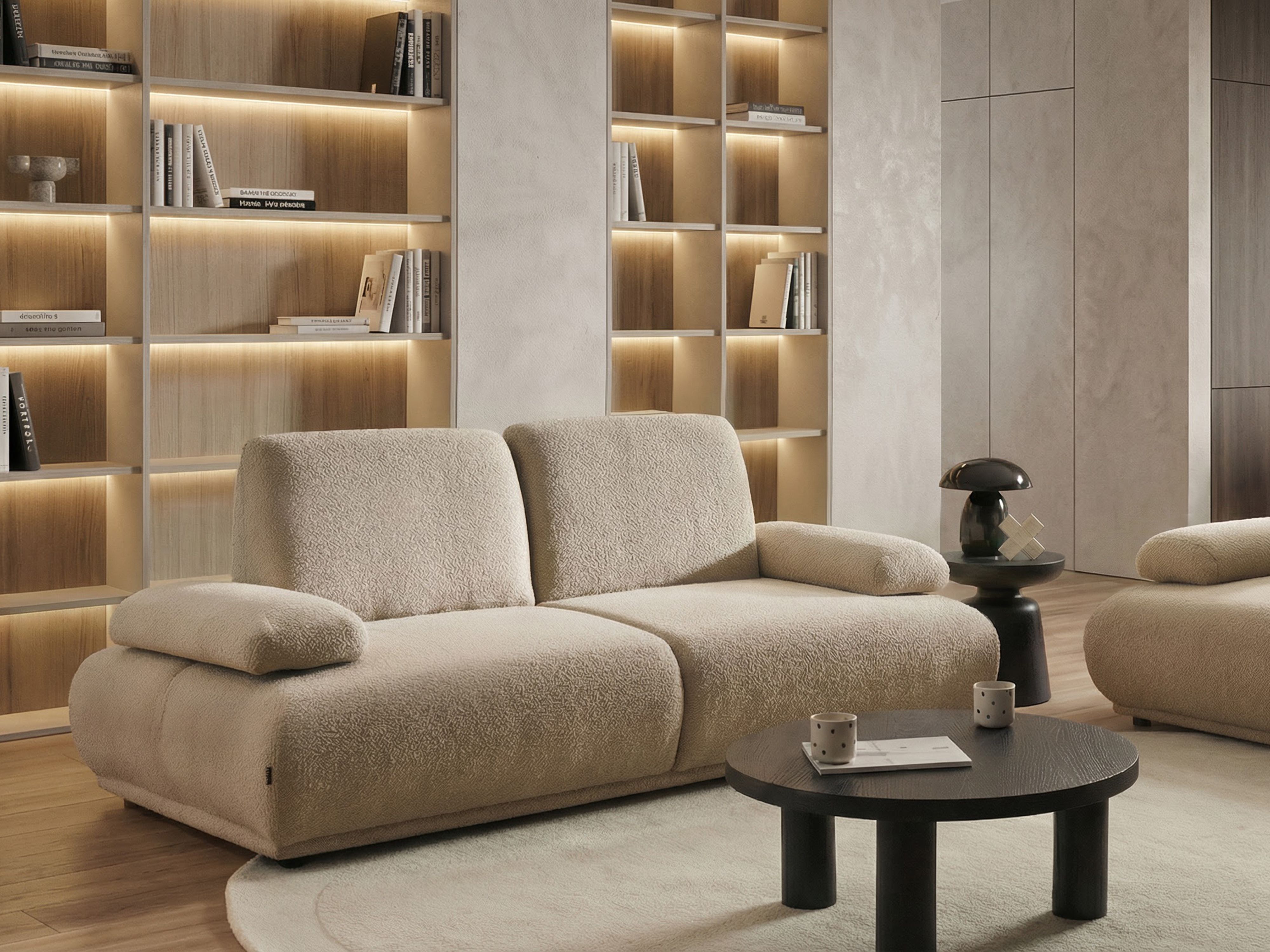 Sofa 3 Seater NACKA Boucle Beige