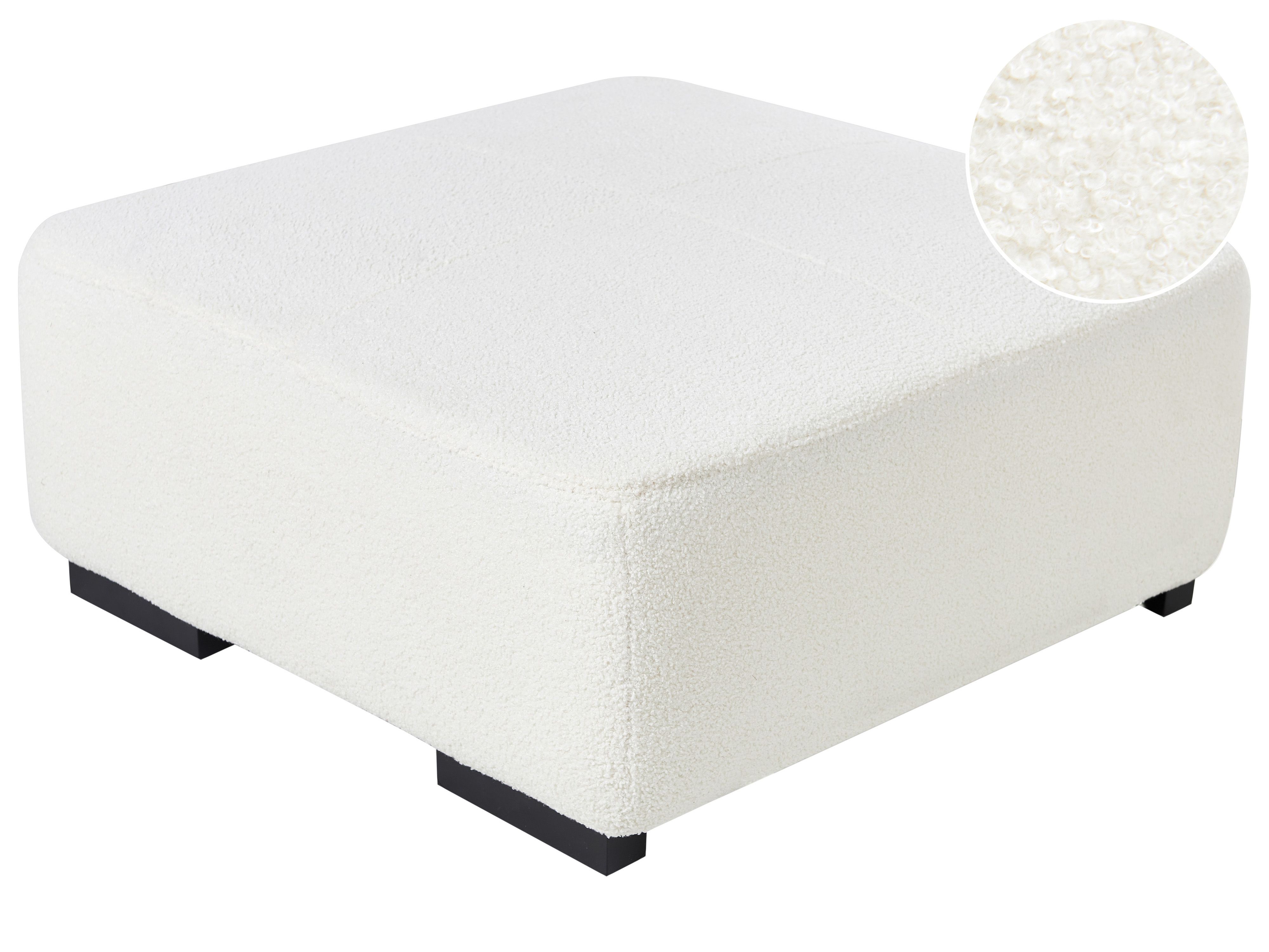 Ottoman LUNGO Boucle White