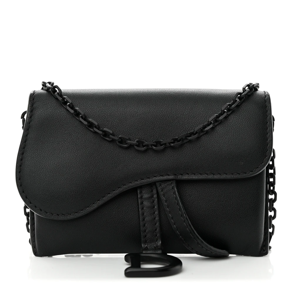 Dior Black Replica Handbag – Superfake Nano Saddle Chain Pouch