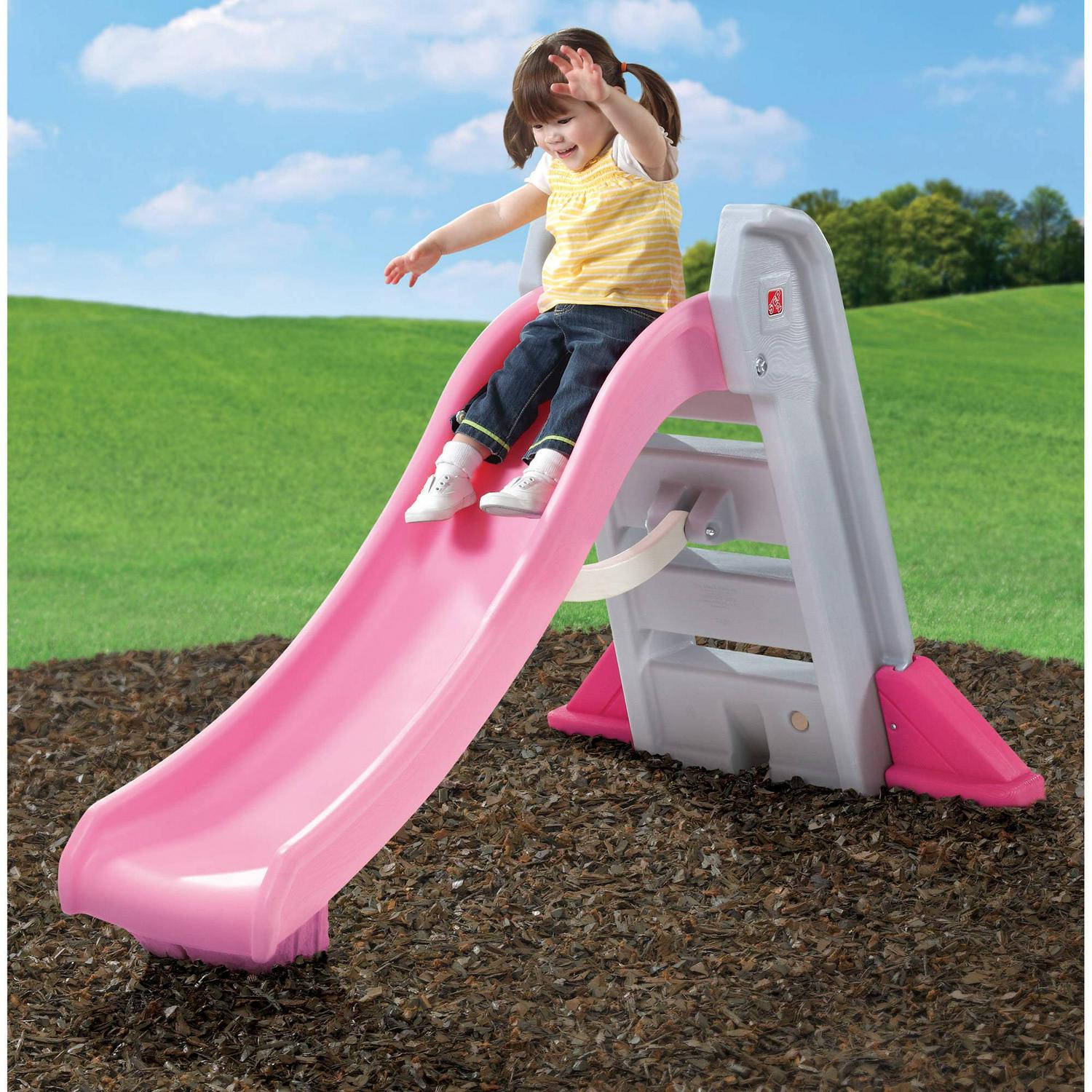 Step2 Naturally Playful Big Folding Slide Pink. Toddlers - Image 2