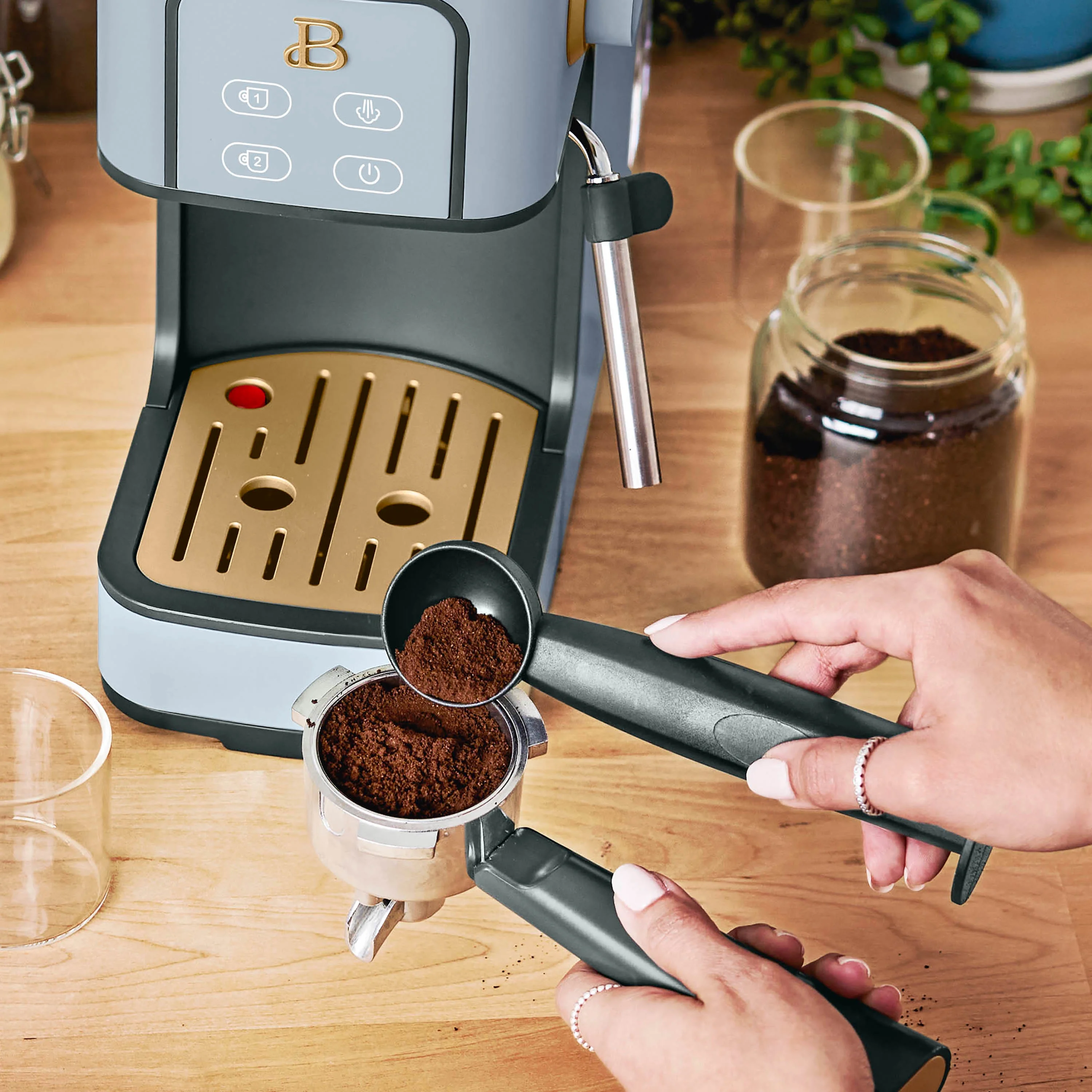 Beautiful Slim Espresso Machine with 20-Bar Pressure, Black Sesame by Drew Barrymore - Image 88