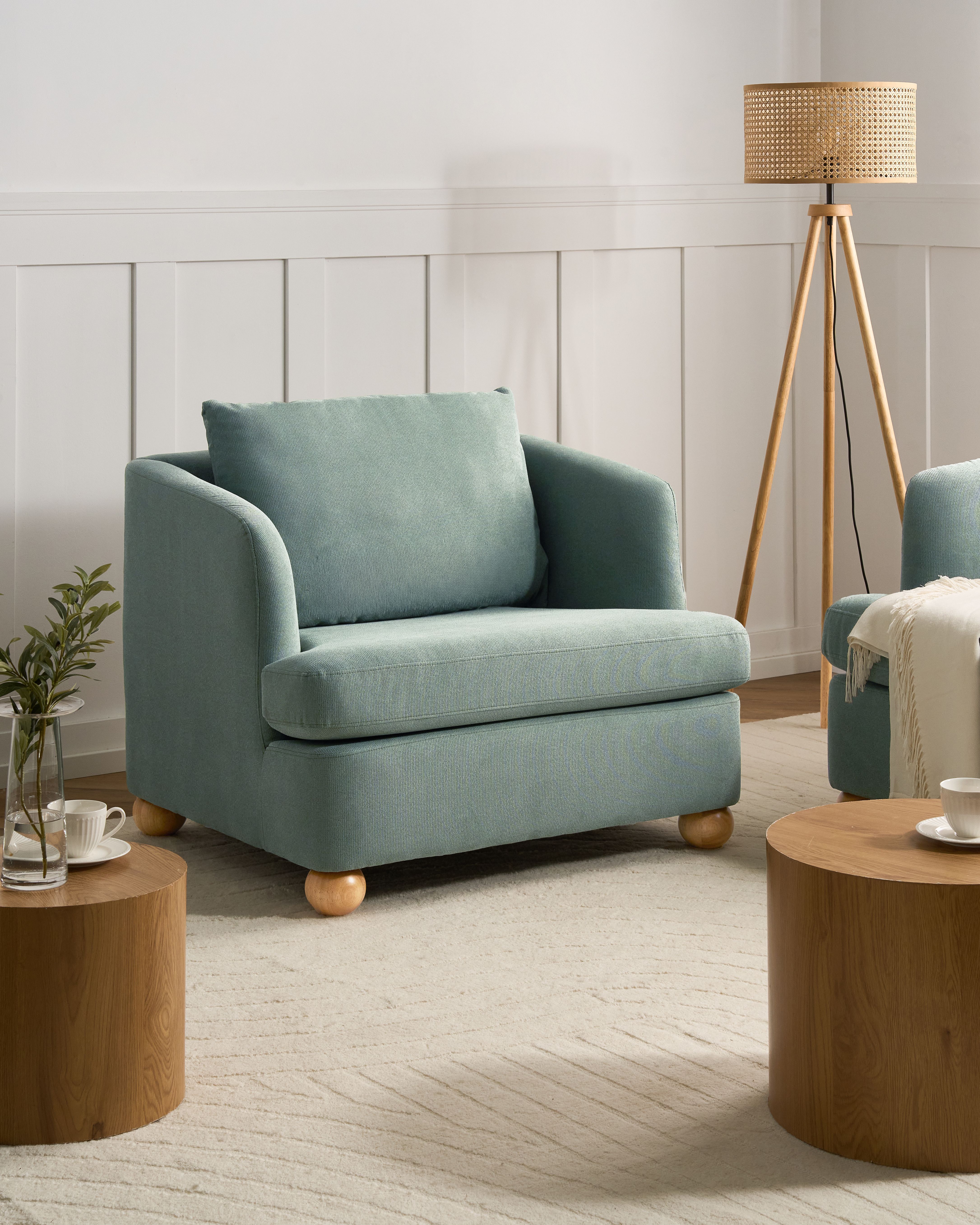 Armchair RATTVIK Fabric Light Green
