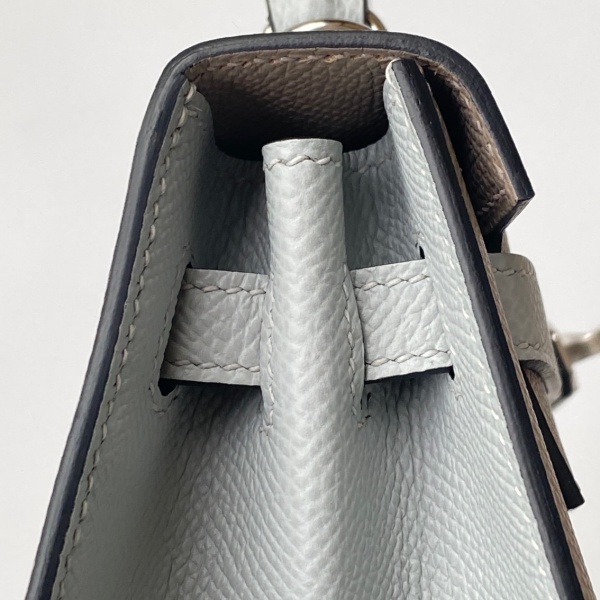 Hermès Kelly 25 Two-Tone Color (Asphalt Grey + Glacier Blue)1:1High-quality replica