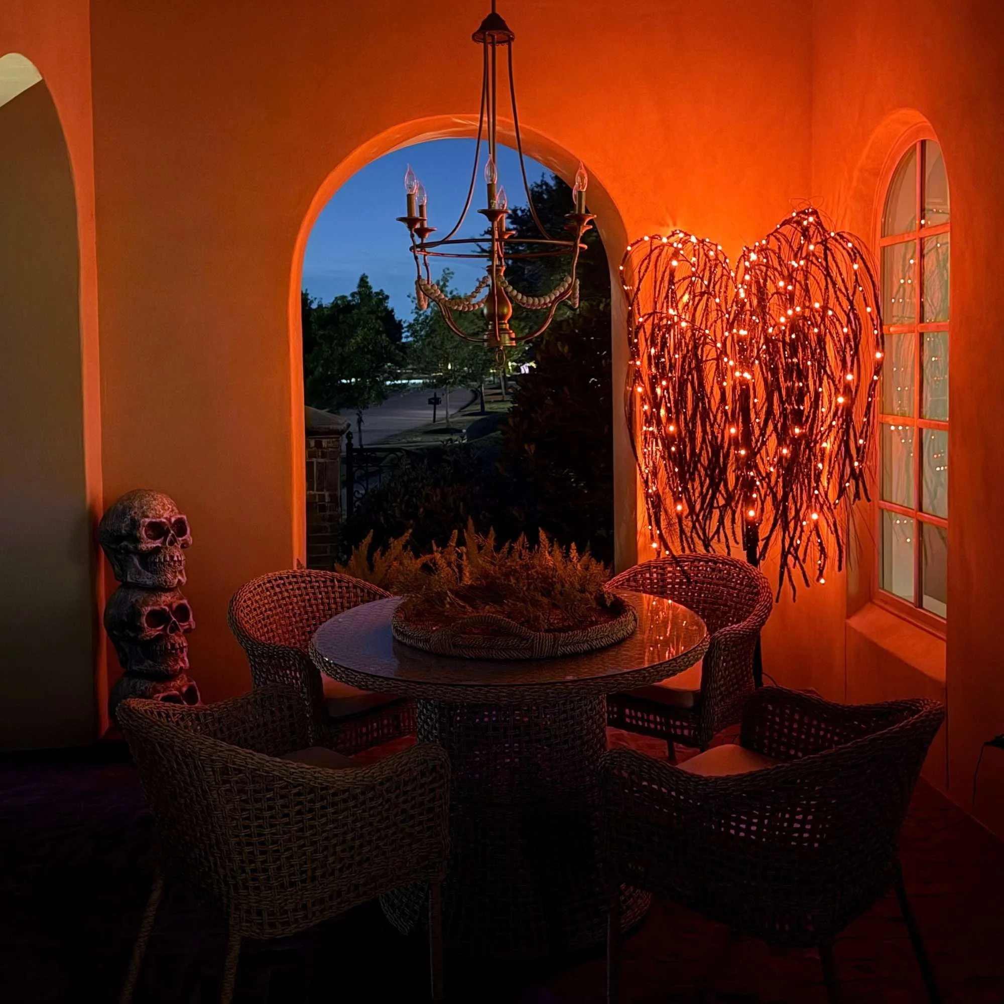 Outdoor LED 10-Function Willow Tree, Orange and Purple, 6', Halloween by Way To Celebrate - Image 4 Outdoor LED 10-Function Willow Tree, Orange and Purple, 6', Halloween by Way To Celebrate - Image 4