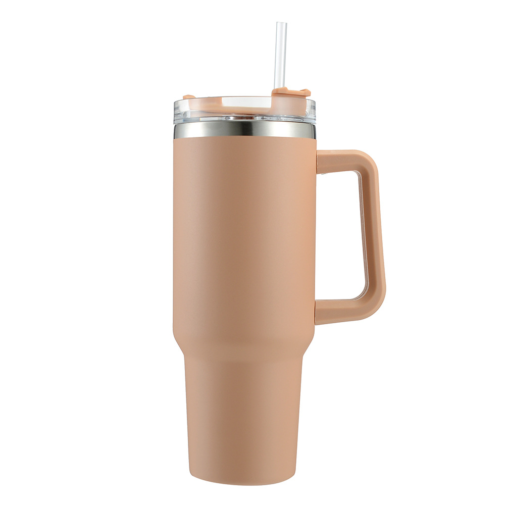 Spot American Vacuum 40oz Large-capacity Handle Beer Mug Car Ice Cup Stainless Steel Thermos Cup 1200ml